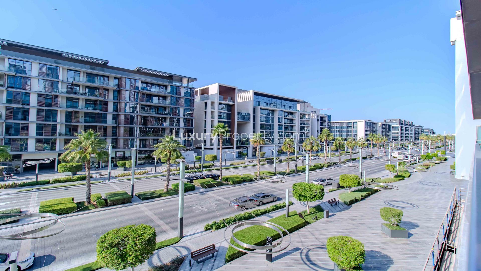 Boulevard view from 3-bedroom apartment in Building 16, City Walk, for sale