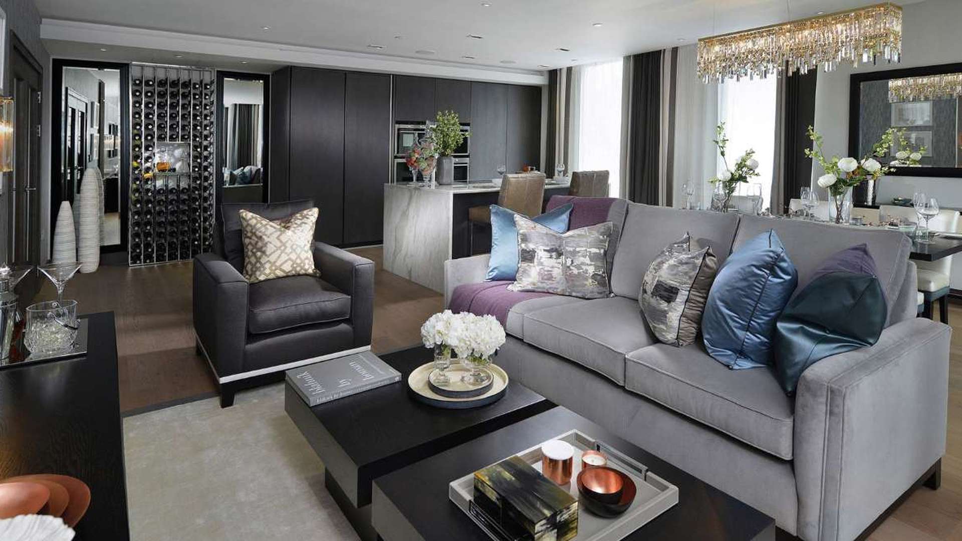 Luxurious bedroom in three-bedroom apartment, Sovereign Court, Hammersmith, London, for sale