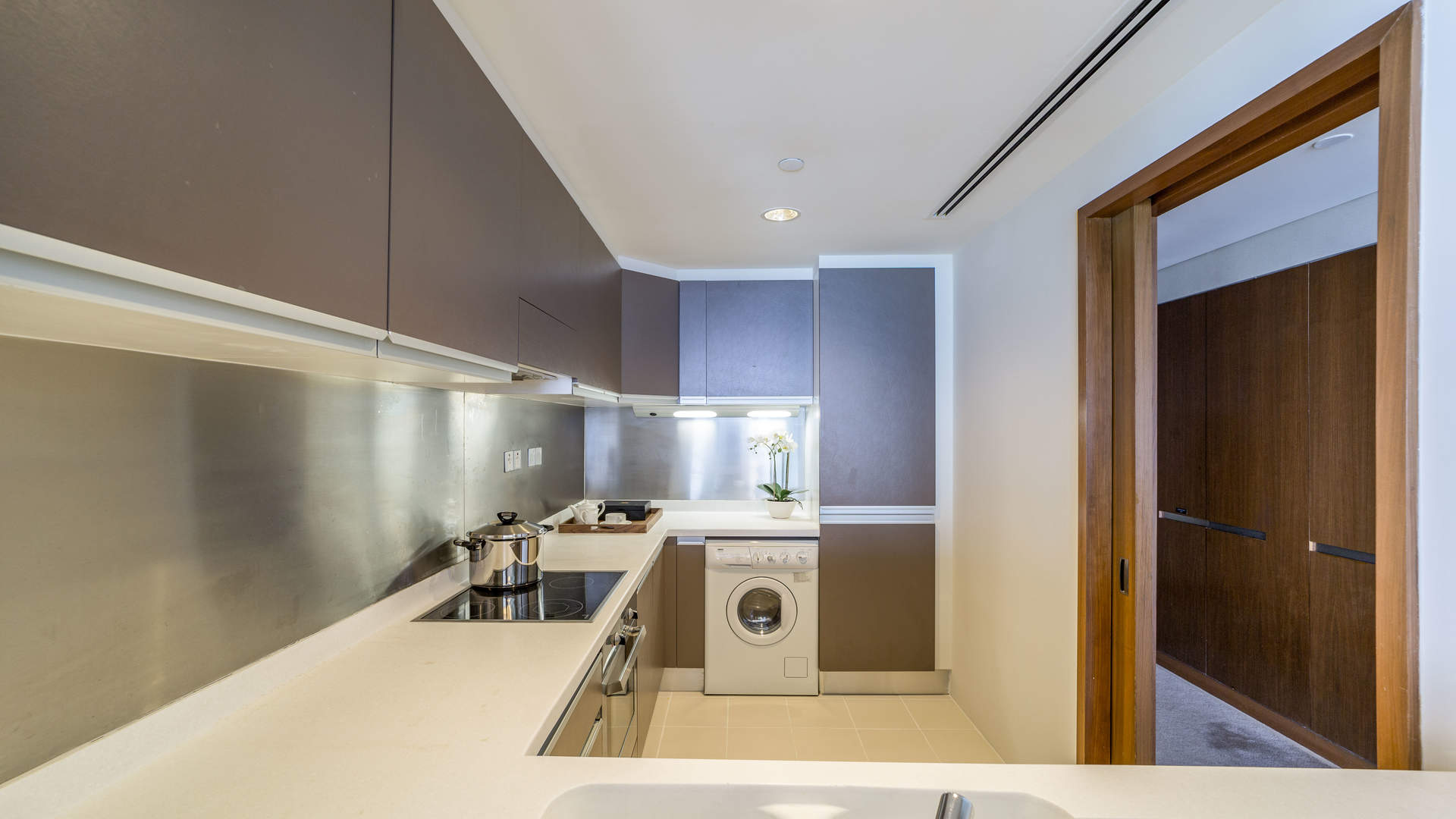 Aerial view of Downtown Dubai skyline near The Address Dubai Mall apartment