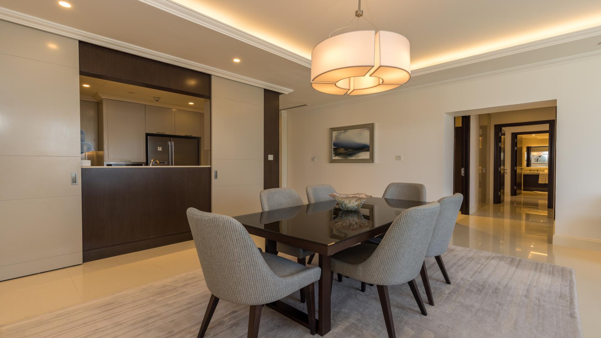 Luxury dining area in furnished apartment, Downtown Dubai, The Address Residence Fountain Views