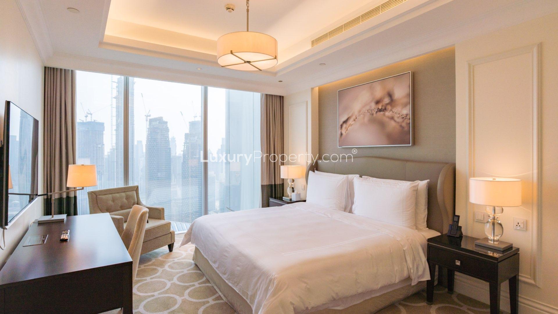 N/A,Luxurious bedroom with city view in 3-bedroom apartment, The Address The BLVD, Downtown Dubai