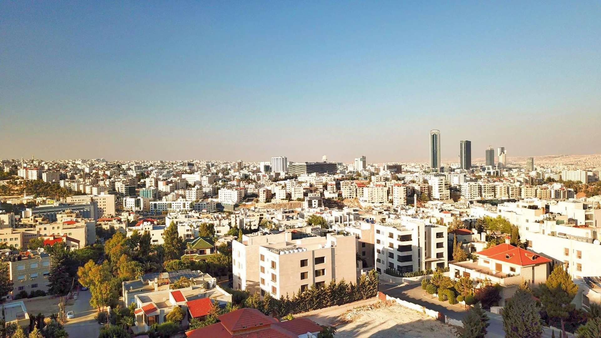 Skyline view from The Ritz-Carlton Residences, Amman, showcasing urban landscape and architecture