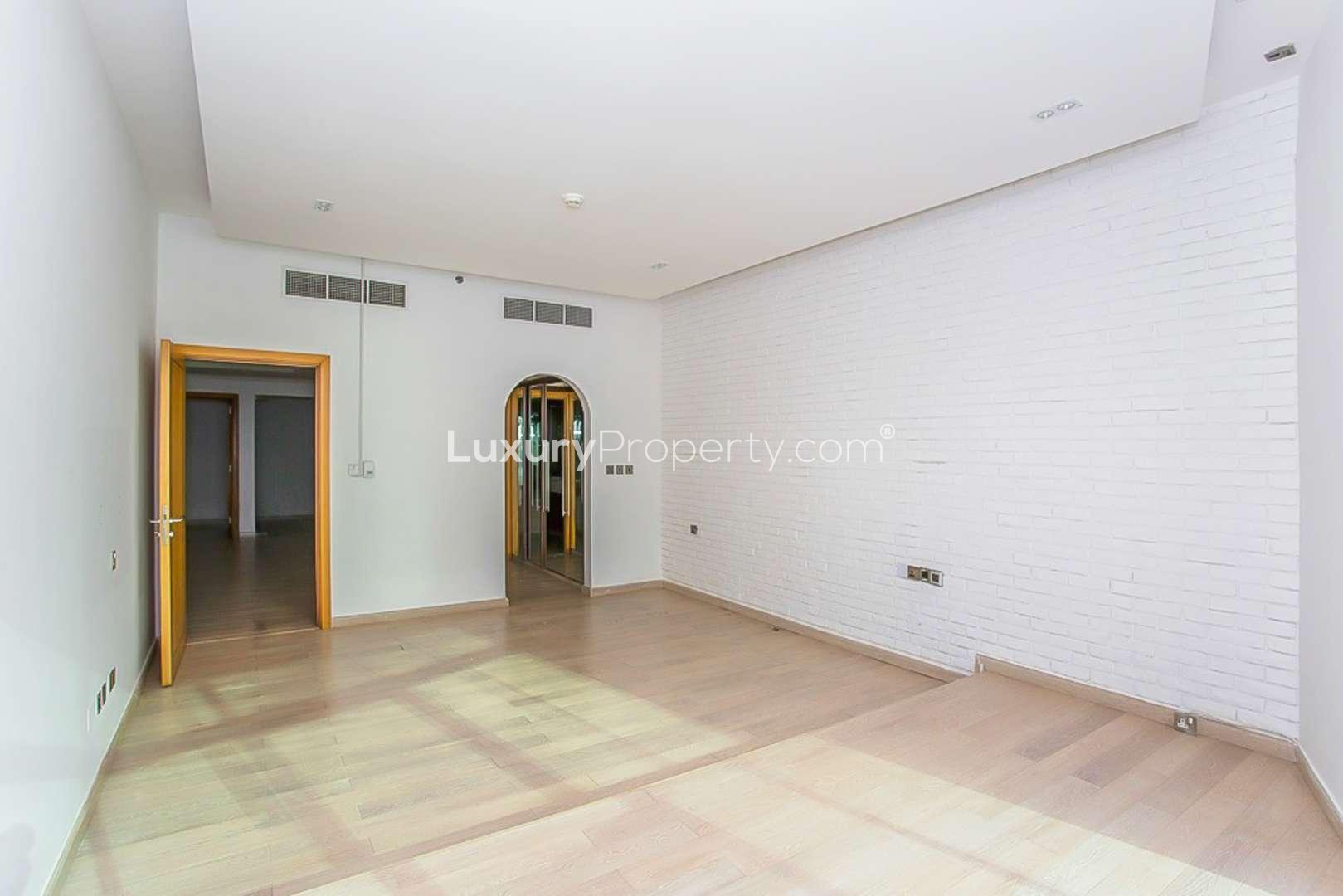 Interior staircase with modern design in 3-bedroom duplex, Trident Bayside, Dubai Marina