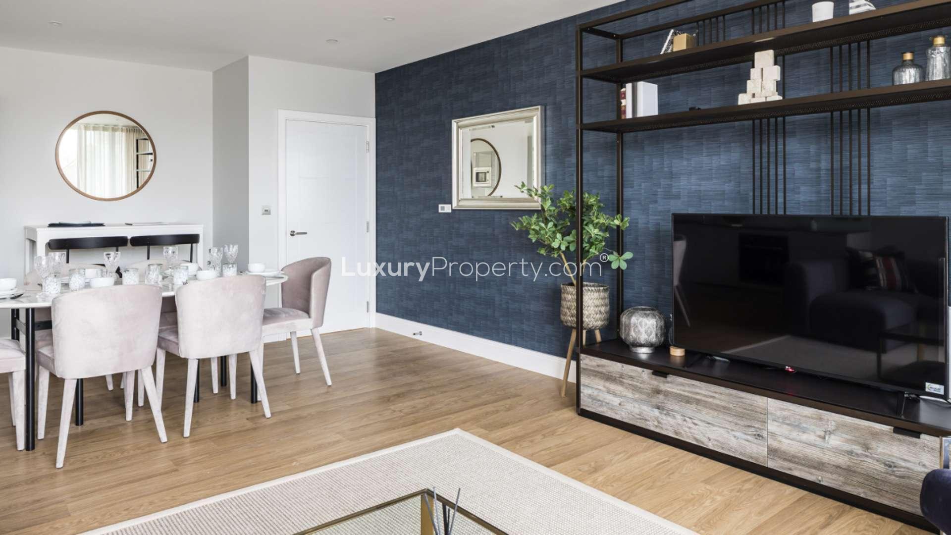 Modern open-plan living area in 3-bedroom maisonette, Stadia One, Wimbledon Grounds, London