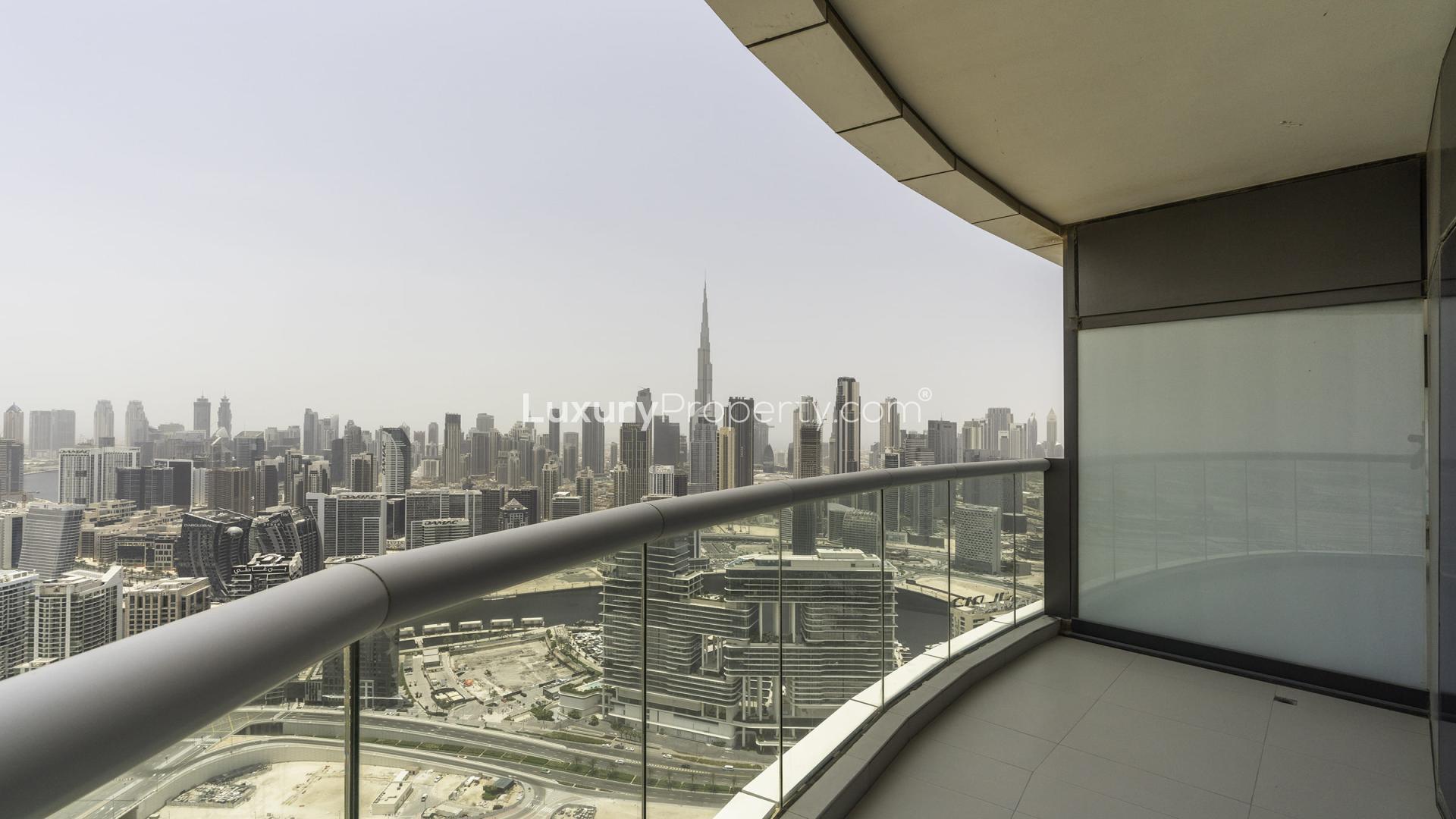 Luxury furnished living room in DAMAC Towers by Paramount apartment, Business Bay