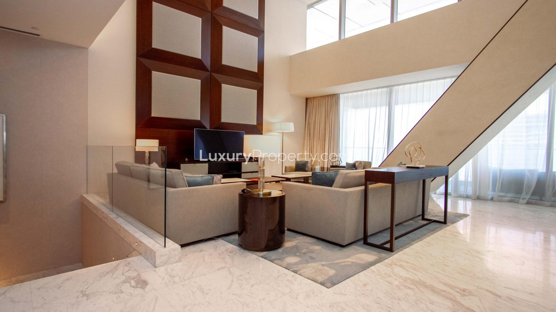 Luxurious penthouse living room in The Address Sky View Towers, Downtown Dubai