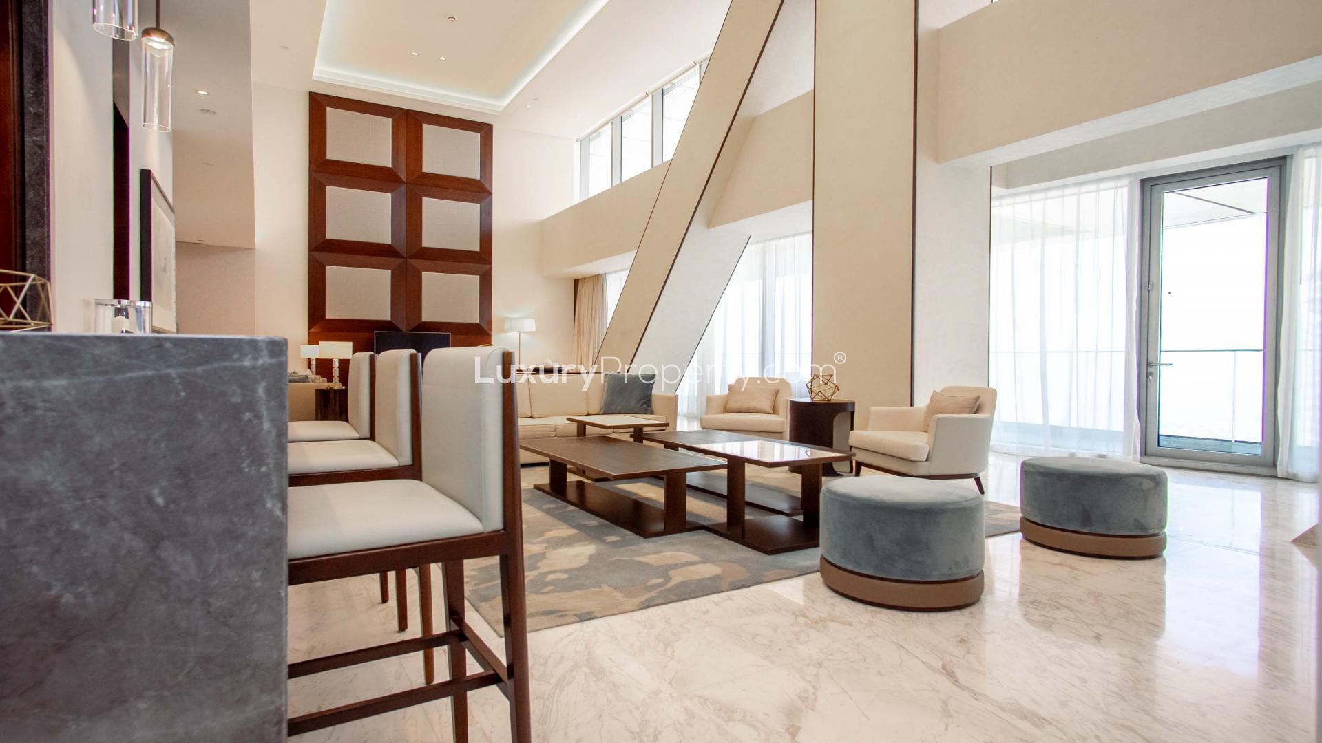 Luxury penthouse living room in The Address Sky View Towers, Downtown Dubai
