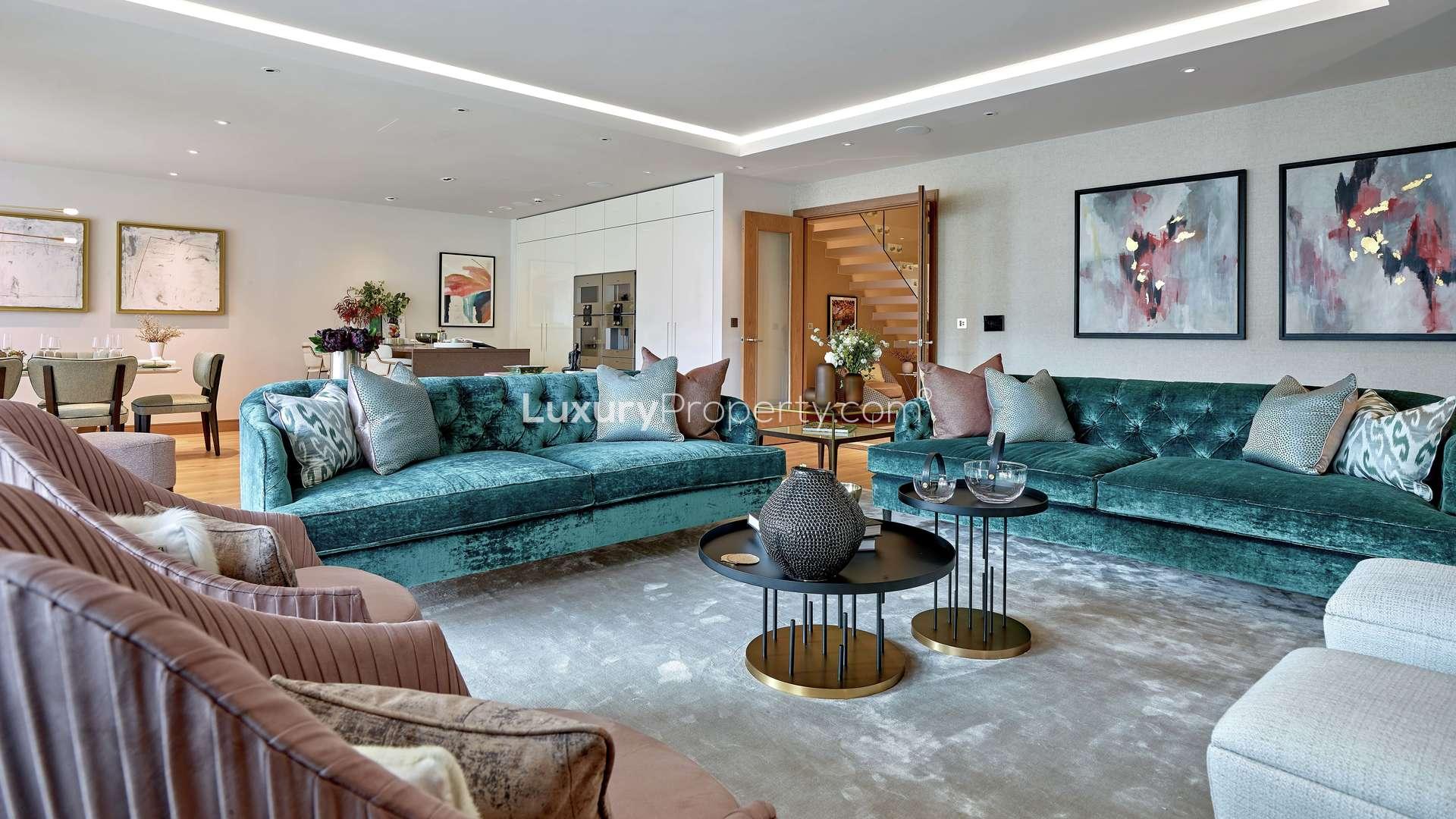 Indoor pool in luxury penthouse at Lockside House, Chelsea Creek for sale