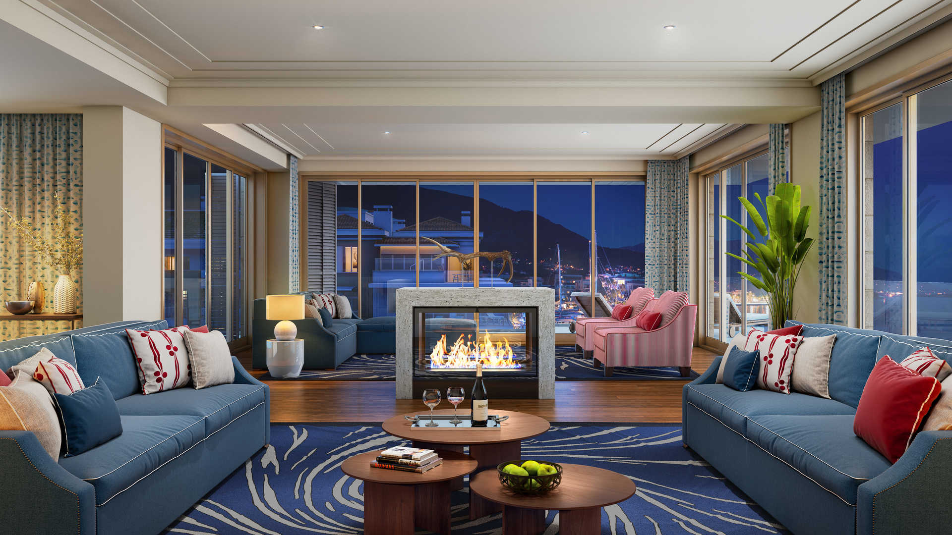 Elegant Porto Montenegro penthouse with terrace overlooking Adriatic Sea and marina views