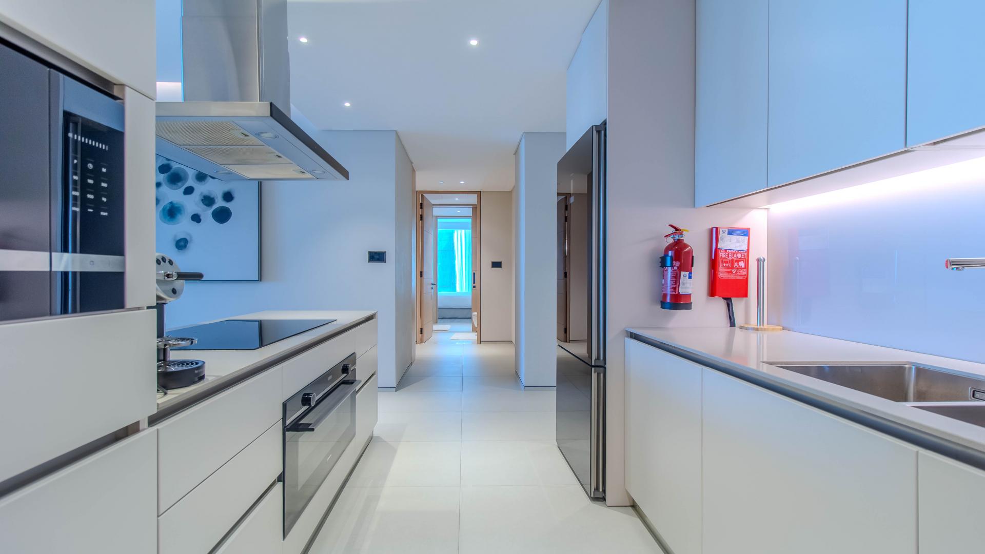 Modern kitchen in fully furnished apartment at The Address Jumeirah Resort, Jumeirah Beach Residence