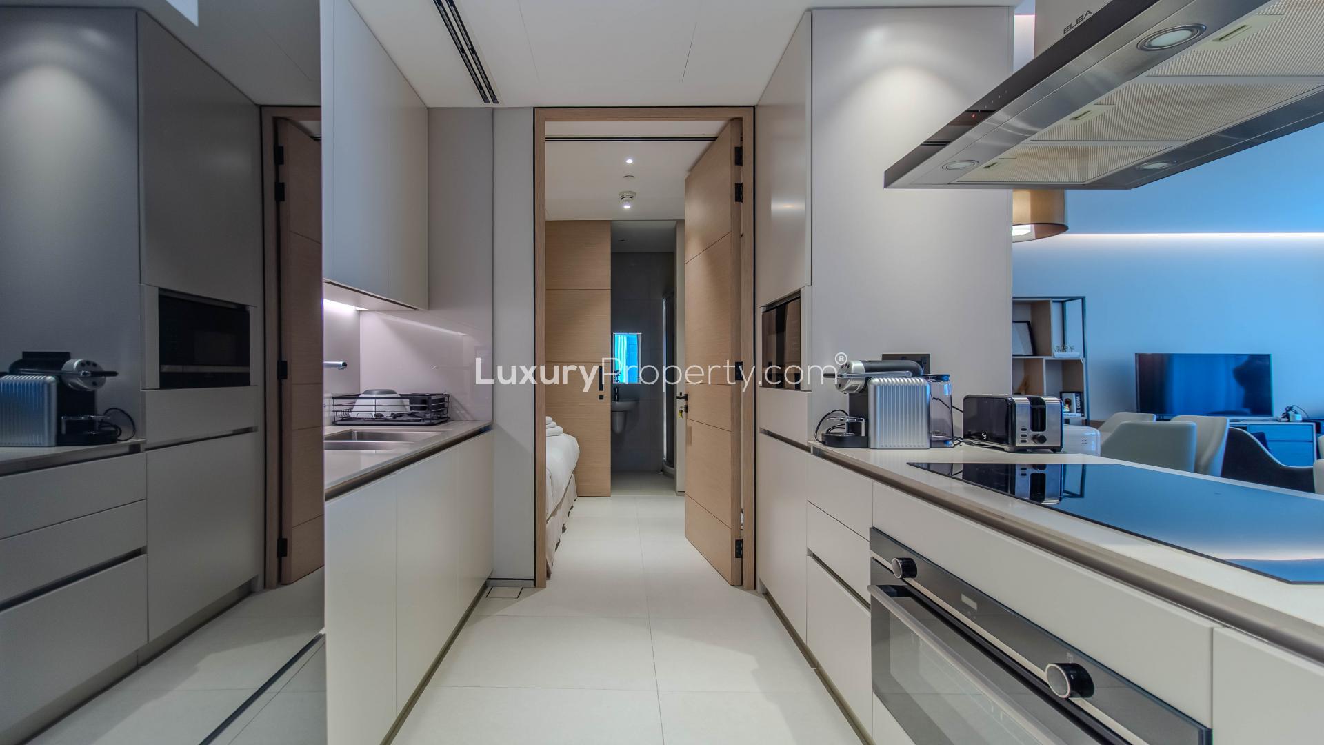 Luxurious living area in fully furnished 3-bedroom apartment, Jumeirah Beach Residence, The Address