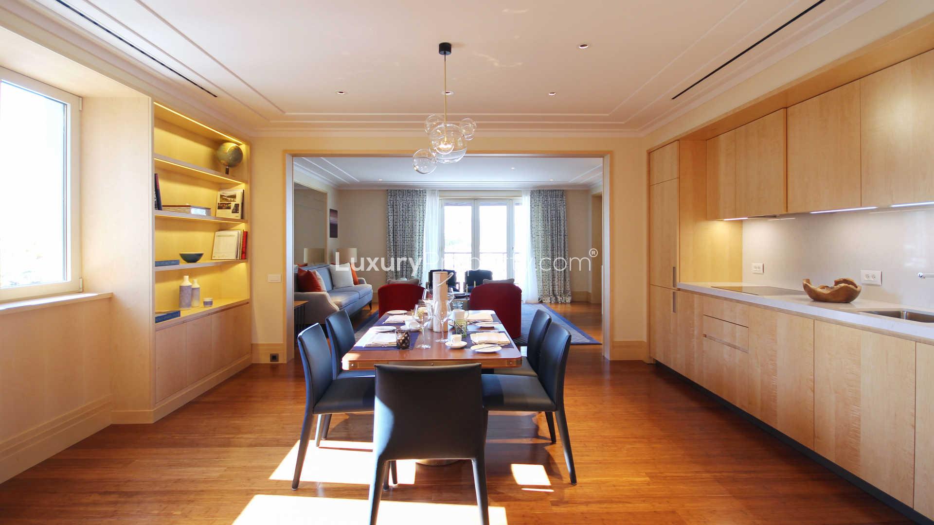 Elegant bedroom in 3-bedroom apartment at Regent Pool Club, Porto Montenegro, with modern decor