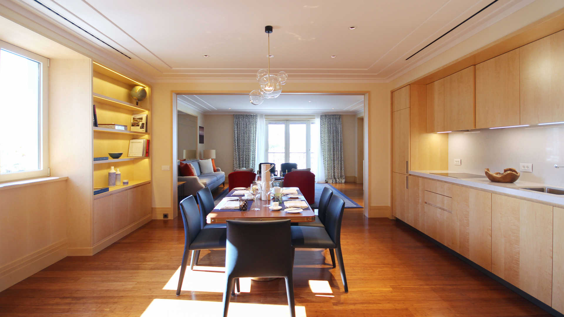 Elegant bedroom in 3-bedroom apartment at Regent Pool Club, Porto Montenegro, with modern decor