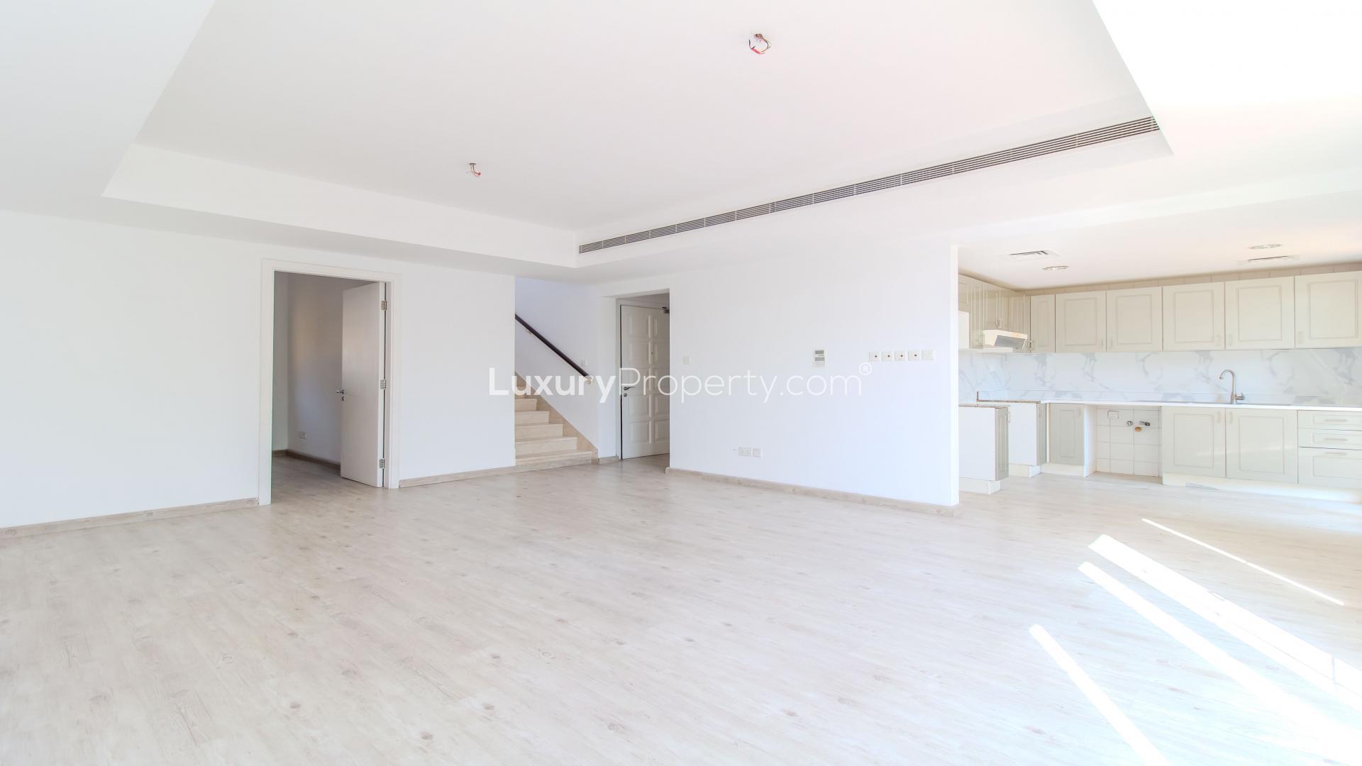 Modern villa exterior with garden in Springs 3, available for rent