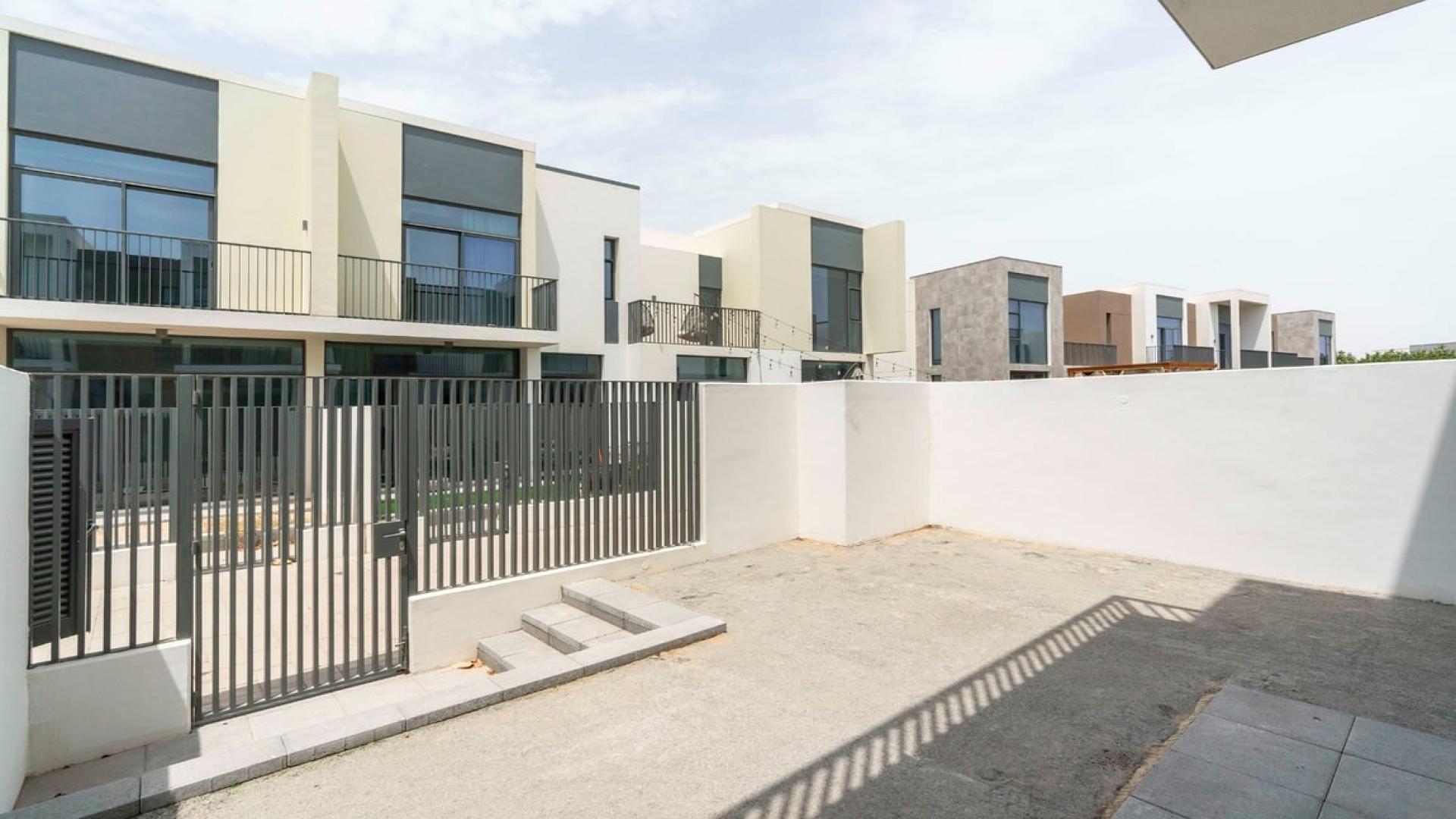 Balcony view of modern townhouses in Joy, Arabian Ranches 3 community