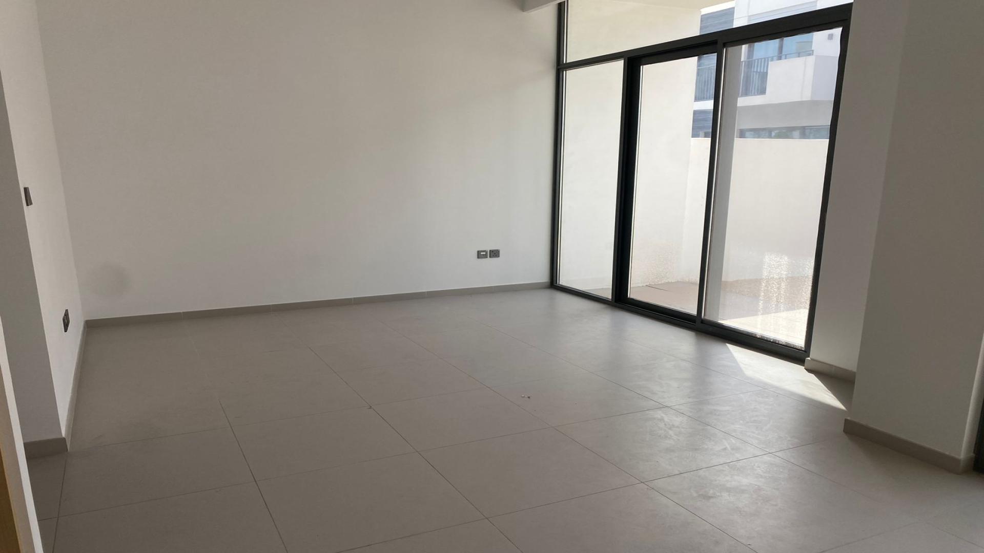 3-bedroom townhouse exterior in Joy, Arabian Ranches 3, available for rent, with parking