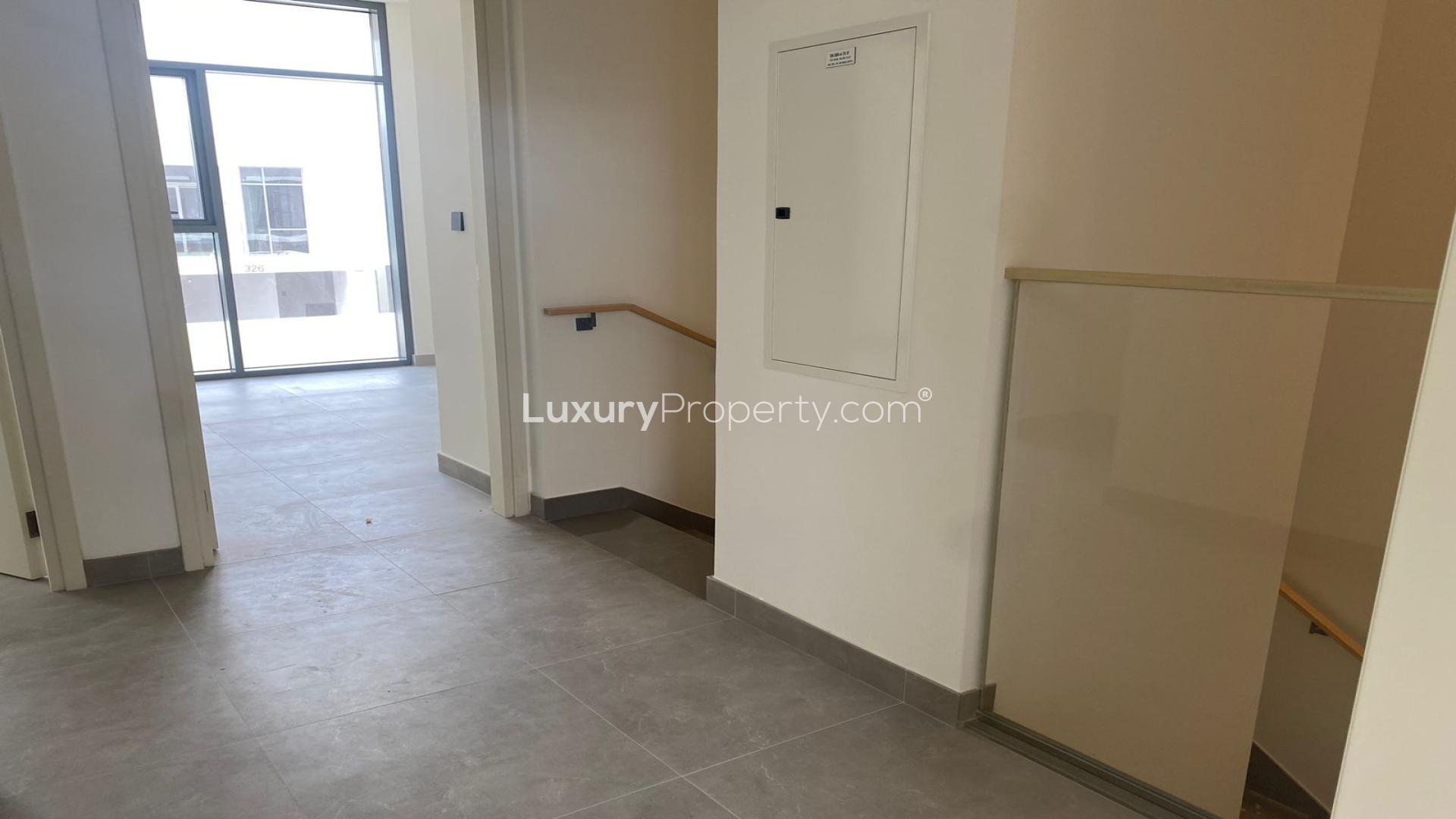 Modern kitchen in family-friendly 3-bed villa for rent, Bliss, Arabian Ranches 3