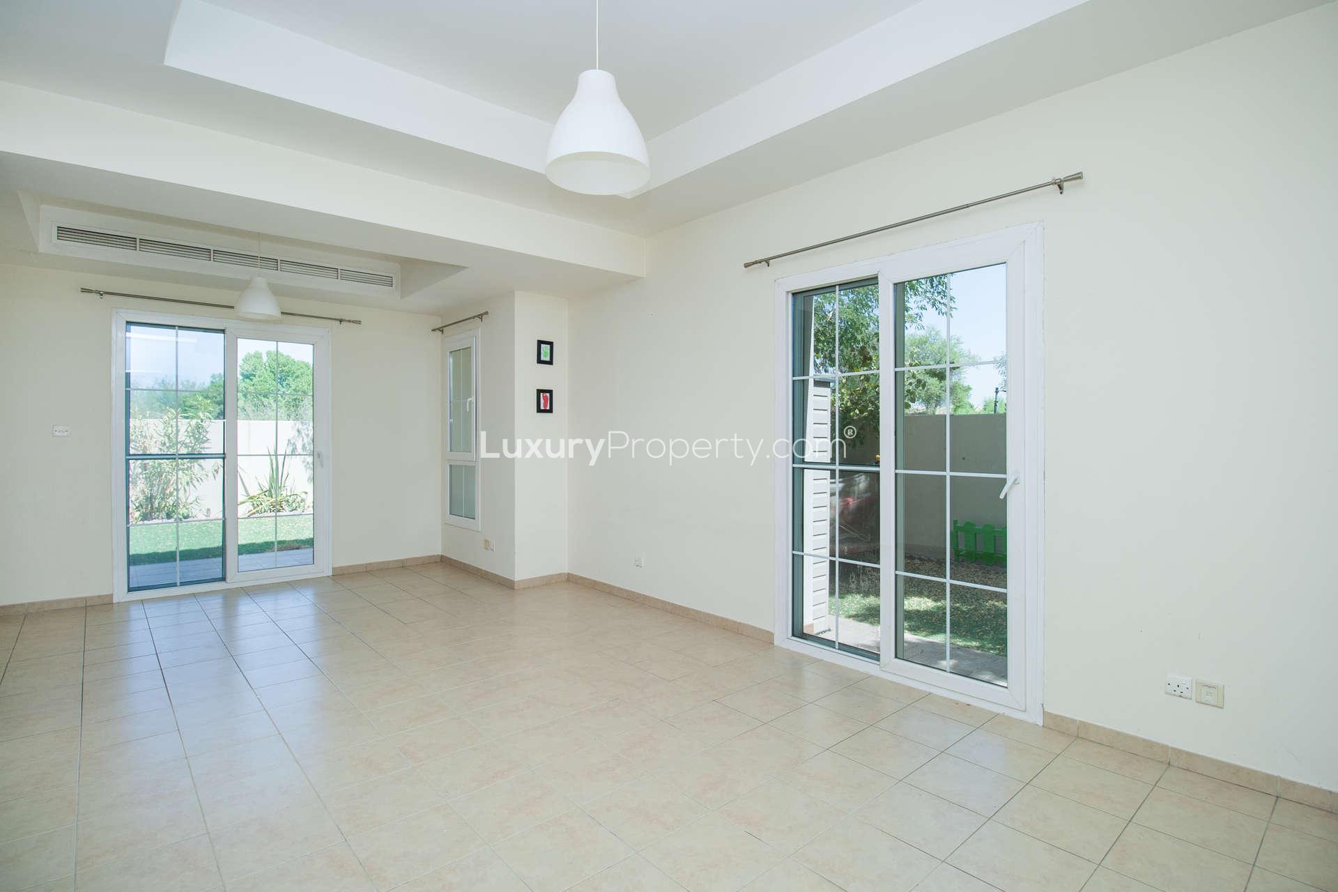 Empty bedroom with built-in wardrobe in Al Reem 1 villa, Arabian Ranches