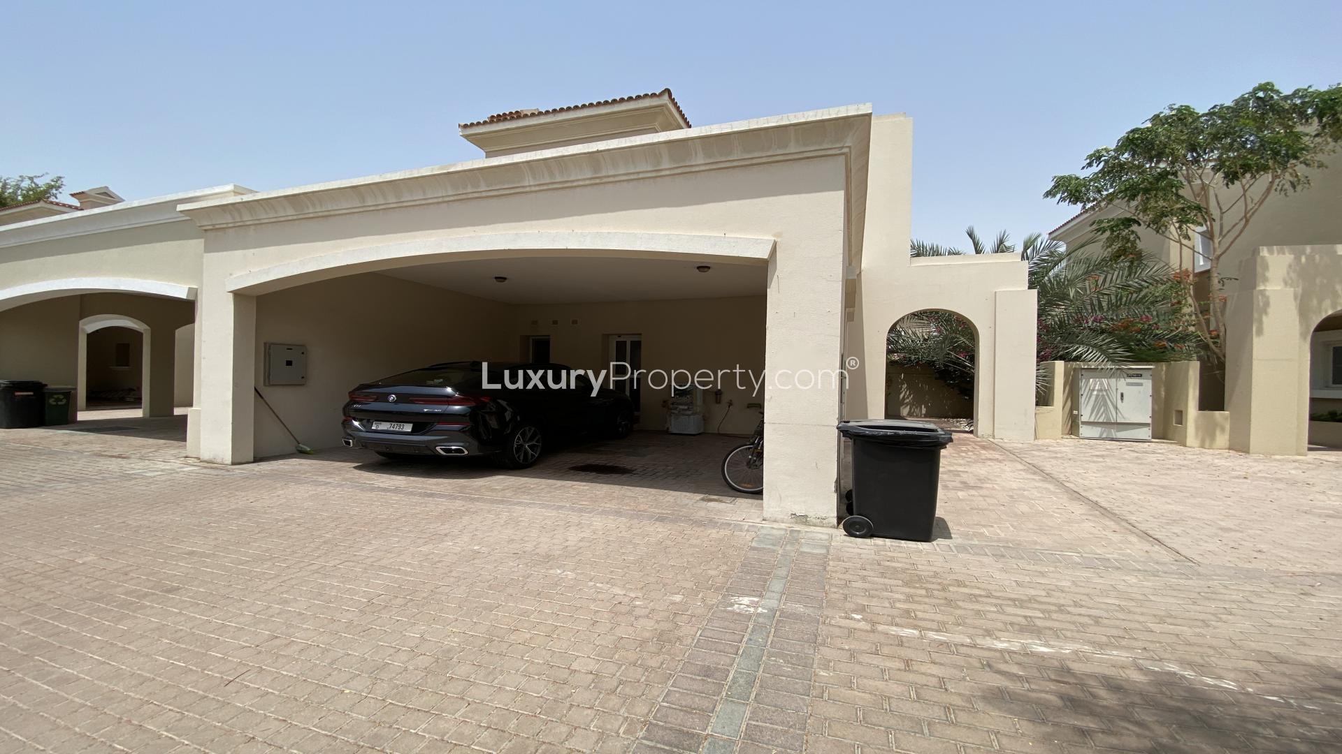 N/A,Covered driveway of 3-bedroom villa in Al Reem 3, Arabian Ranches for rent