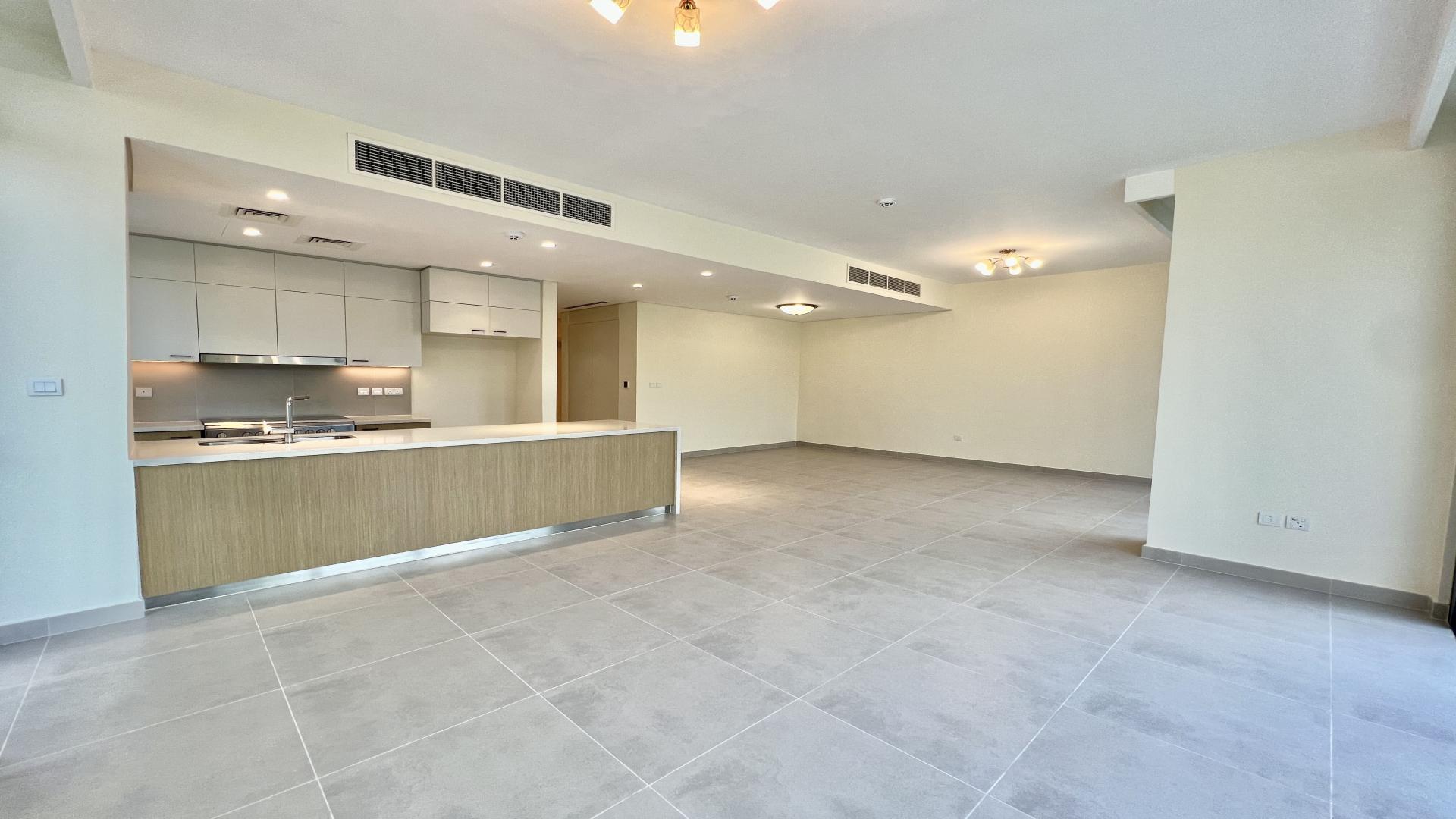 Luxurious open-plan living area in 3-bedroom villa at Dubai Hills Estate for rent