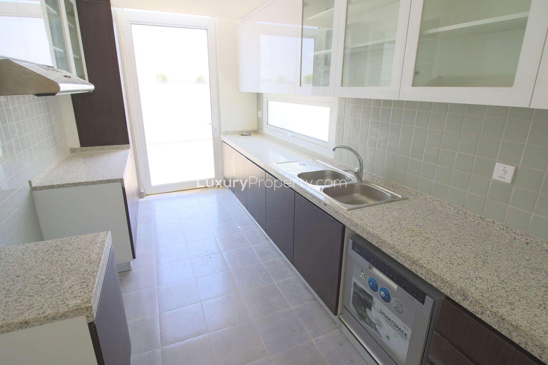 Spacious living room in 3-bedroom townhouse, Arabella 1, Mudon, Dubailand, available for rent