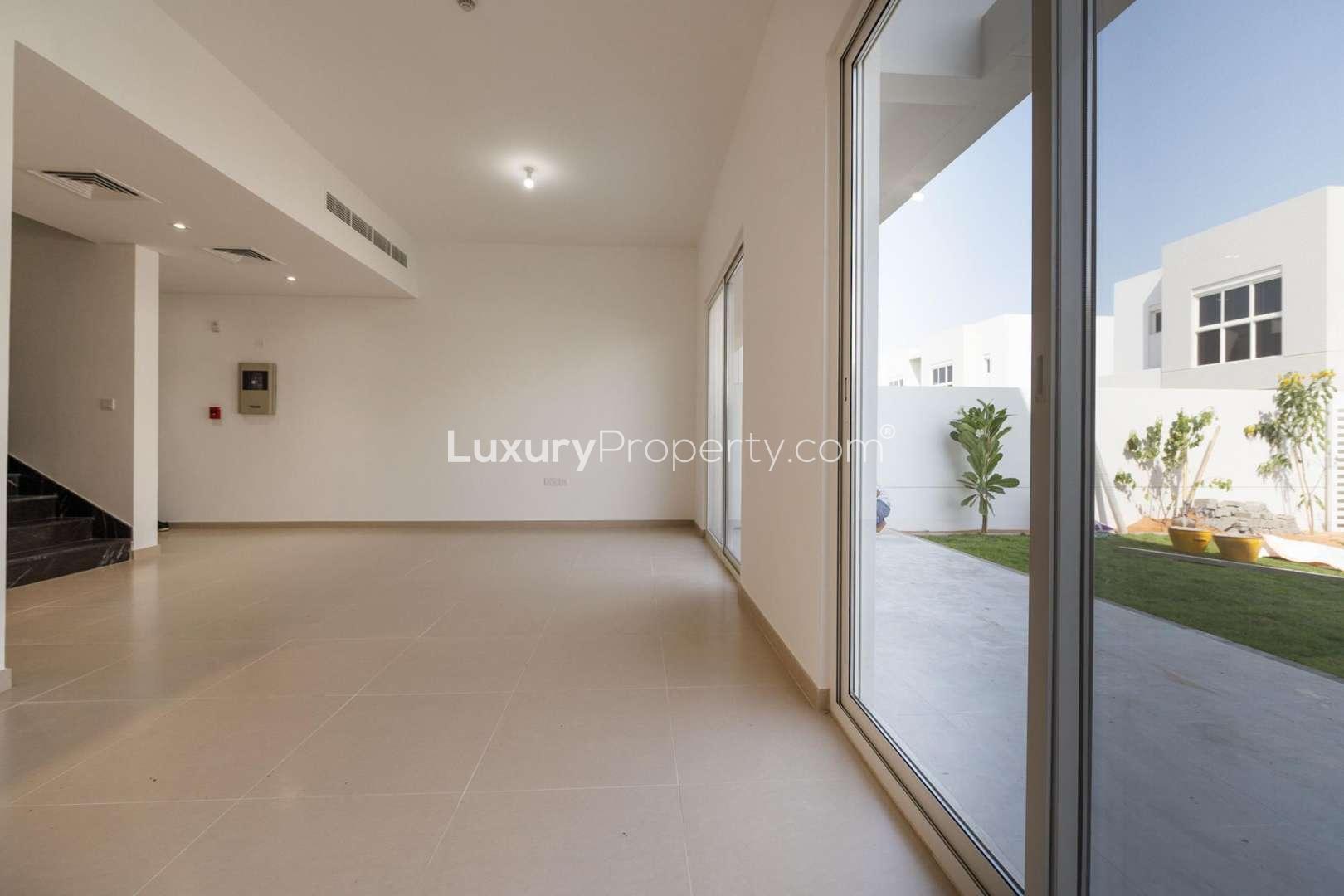 Interior view of elegant townhouse staircase and hallway in Arabella 3, Mudon