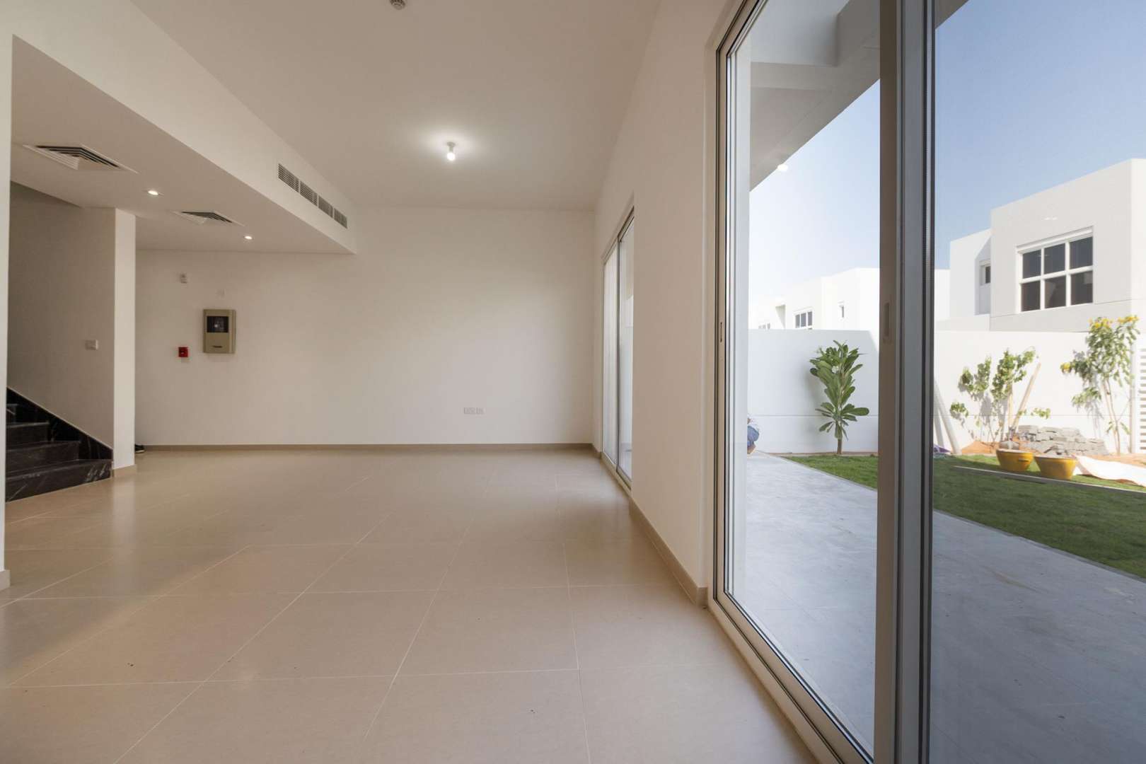 Interior view of elegant townhouse staircase and hallway in Arabella 3, Mudon