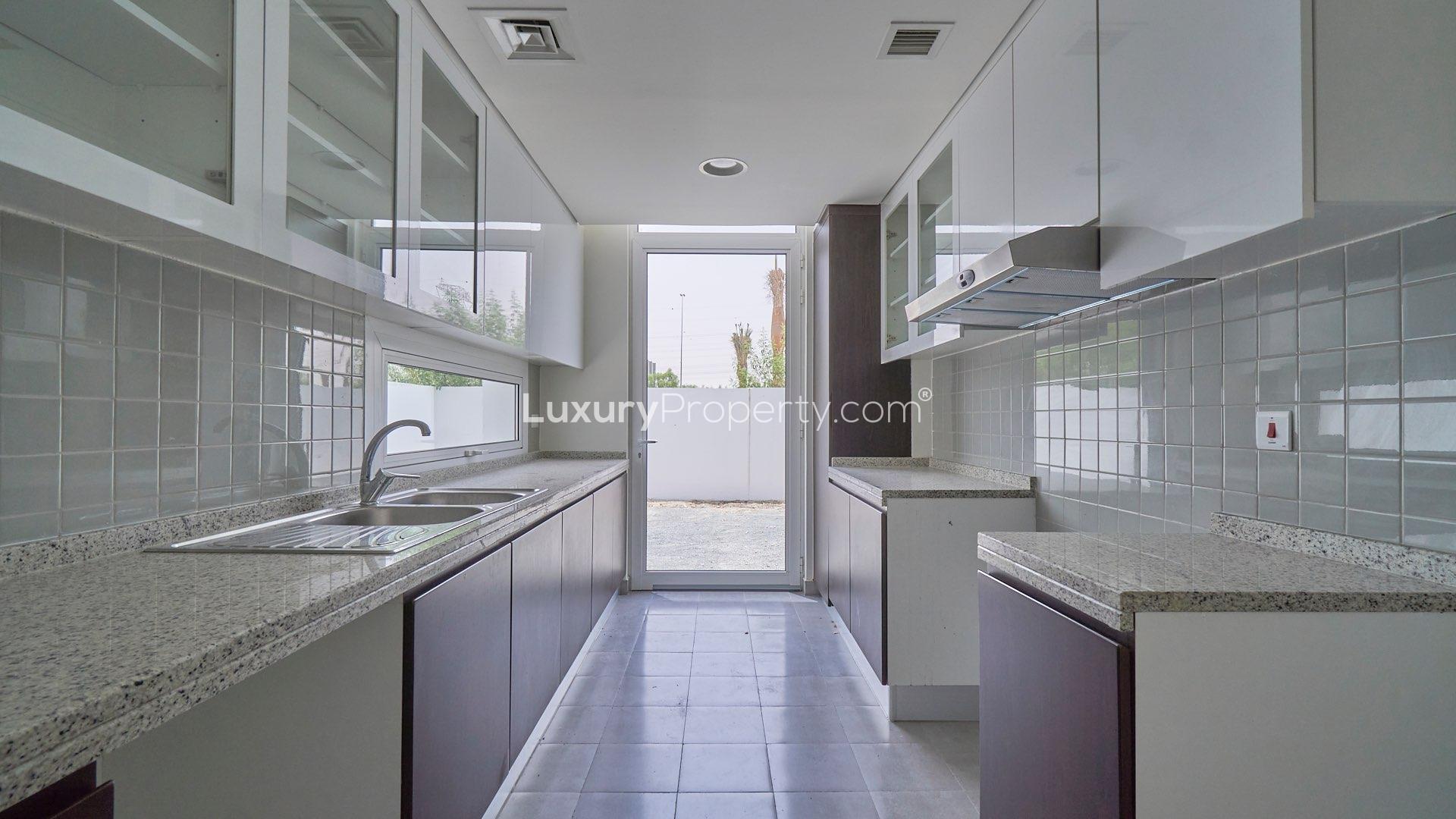 Spacious living room in 3-bedroom townhouse for rent, Arabella 3, Mudon