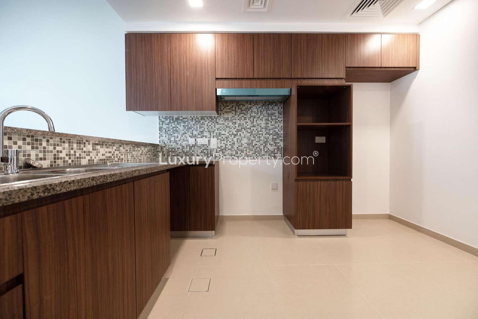 Brand new kitchen and living area in Arabella 3 Mudon townhouse for rent