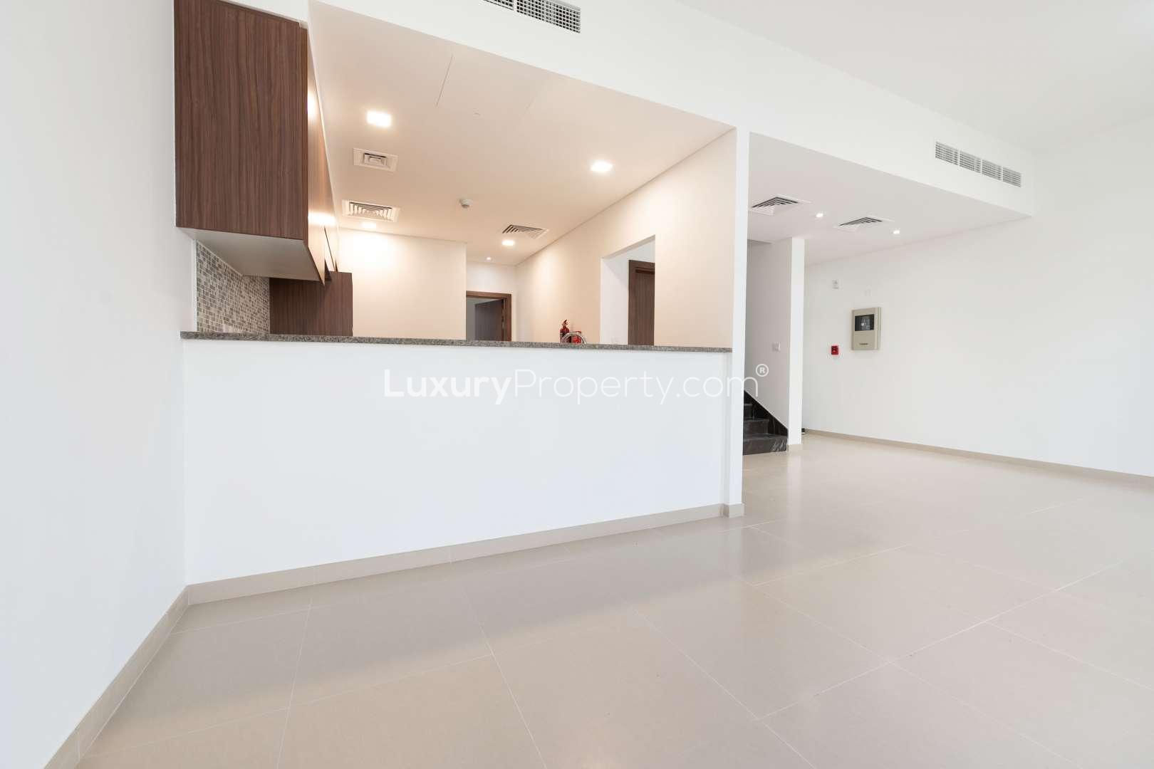 Spacious living area in 3-bed townhouse for rent, Arabella 3, Mudon, Dubai