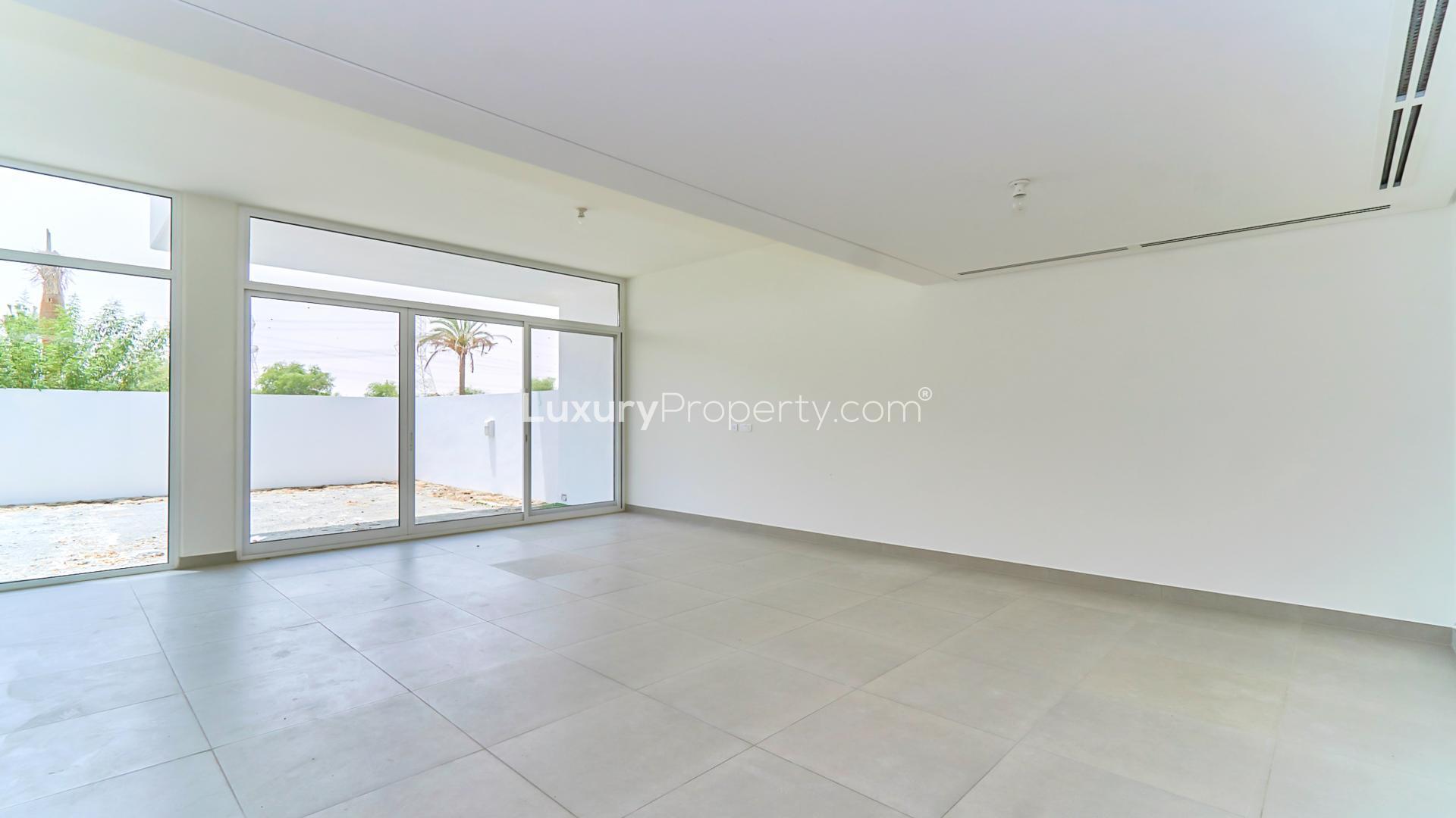 Spacious 3-bedroom townhouse exterior in Arabella 1, Mudon, available for rent