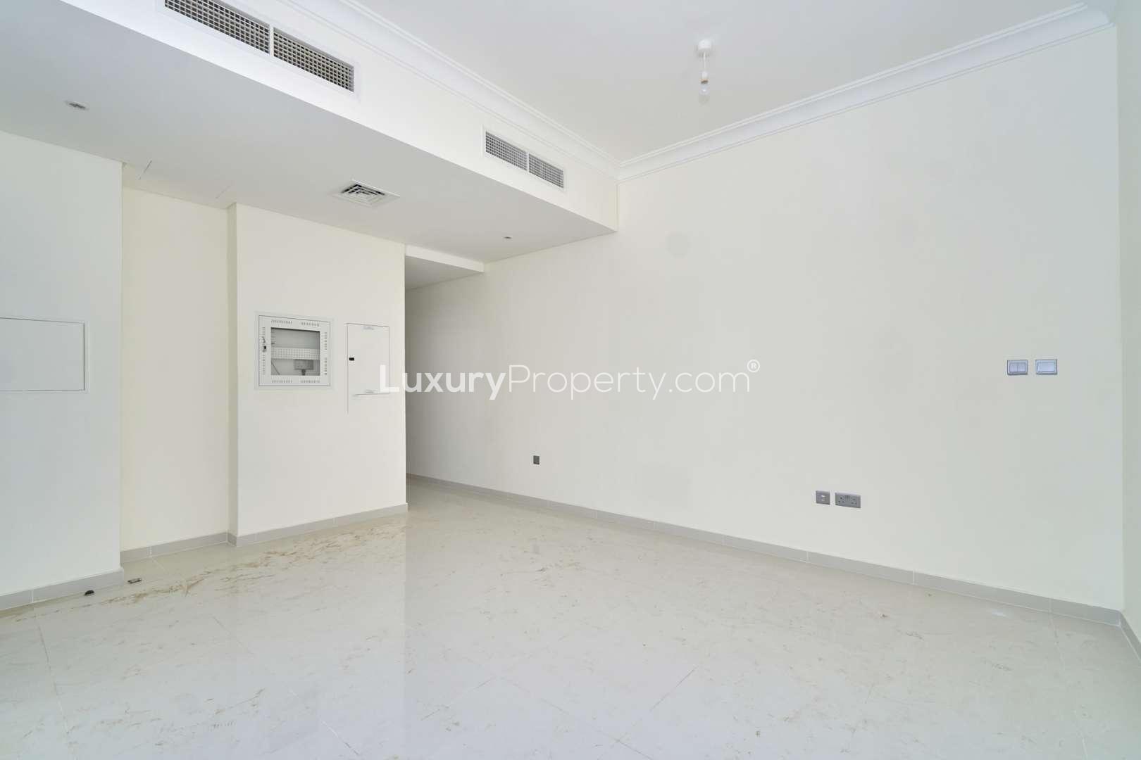 Outdoor amenities at Damac Hills 2 townhouse in Akoya Oxygen, Aster community