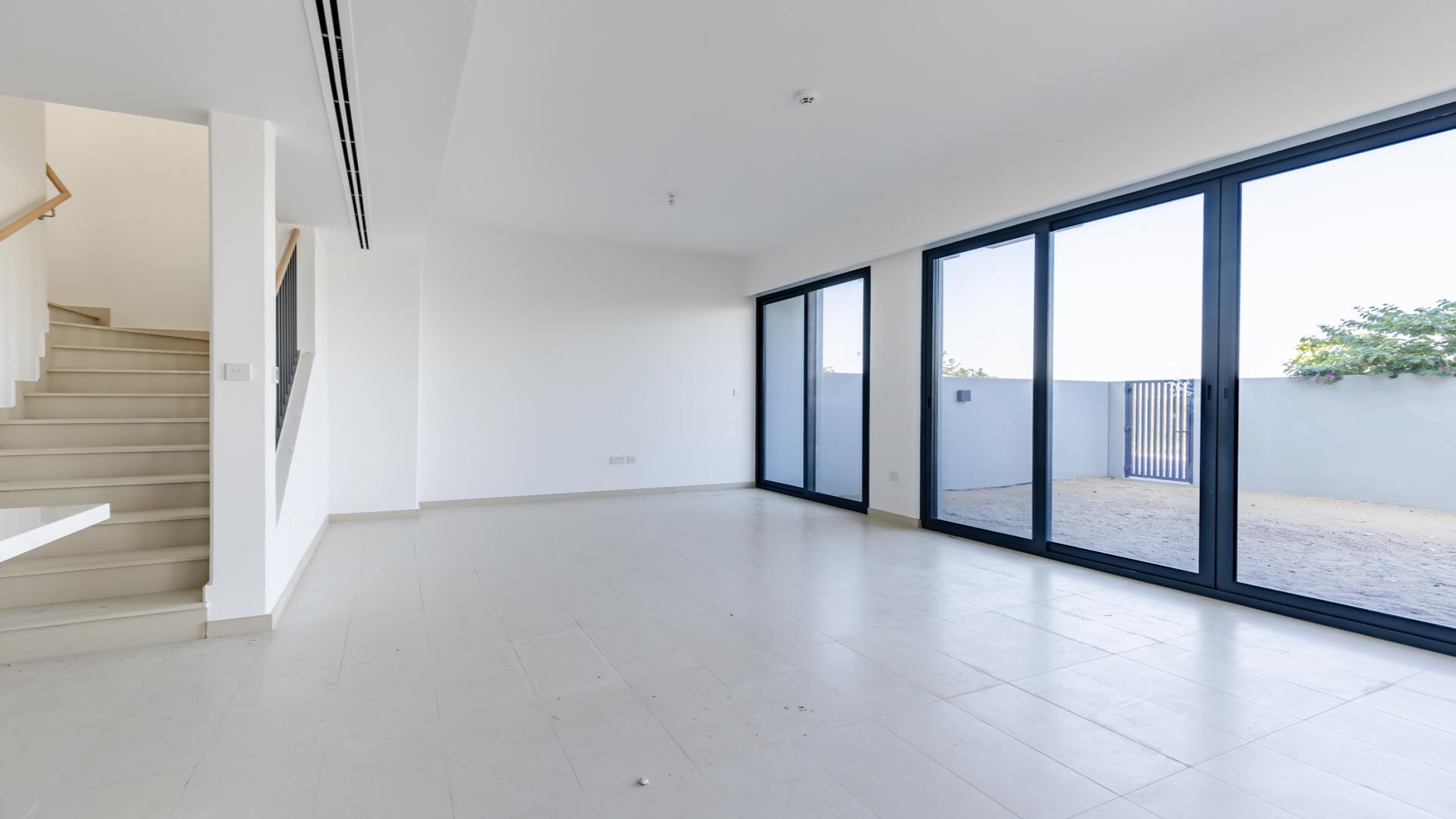 Stylish 3-bedroom townhouse exterior in Cherrywoods, Dubailand, available for rent