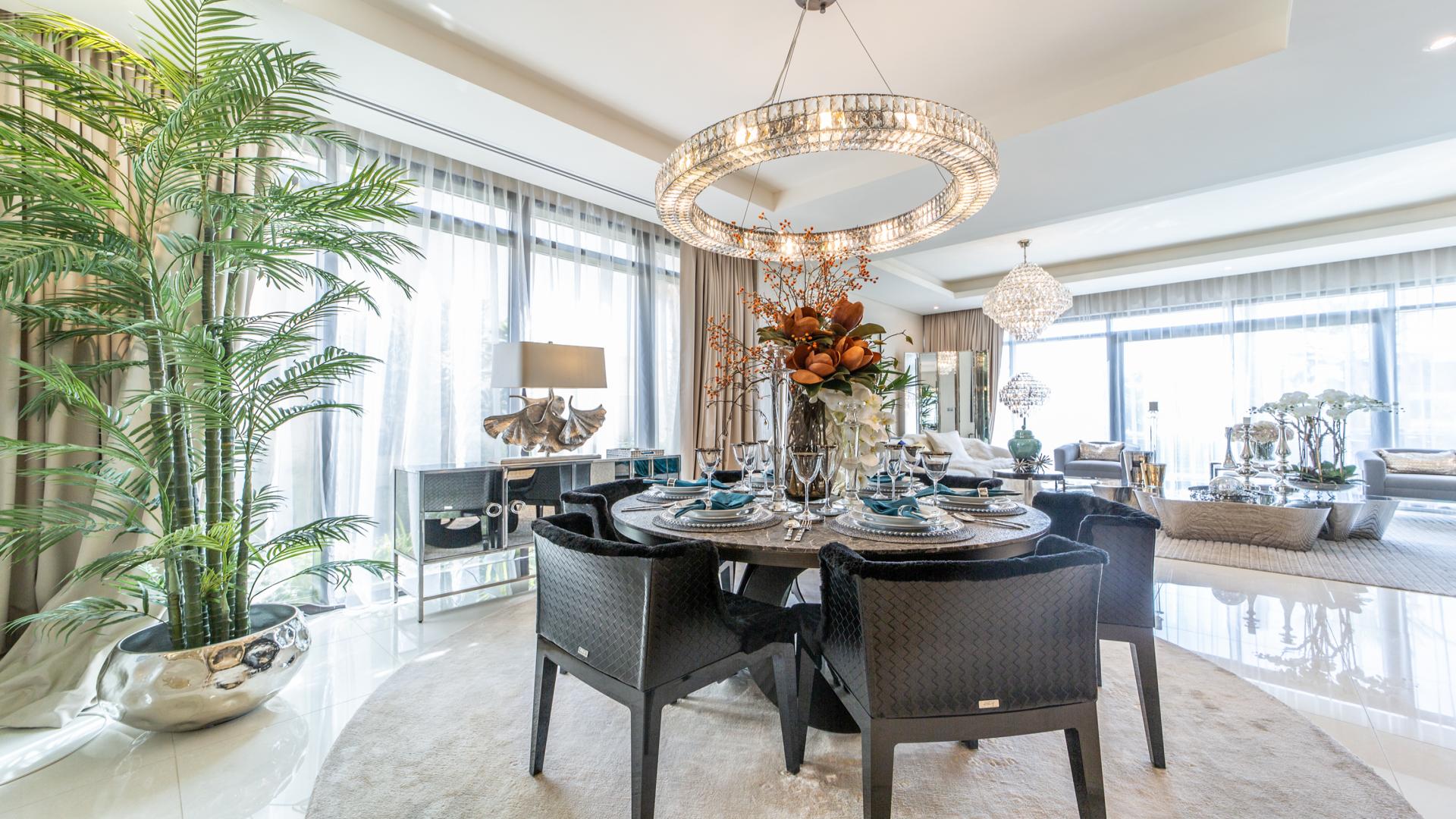 Luxurious living room in Brookfield townhouse, featuring elegant decor and modern furnishings