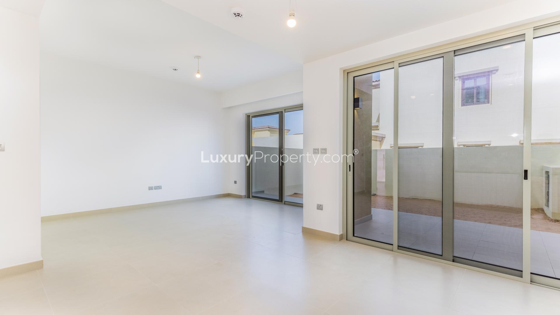 Brand new townhouse living room with large windows in Arabian Ranches 2, Camelia