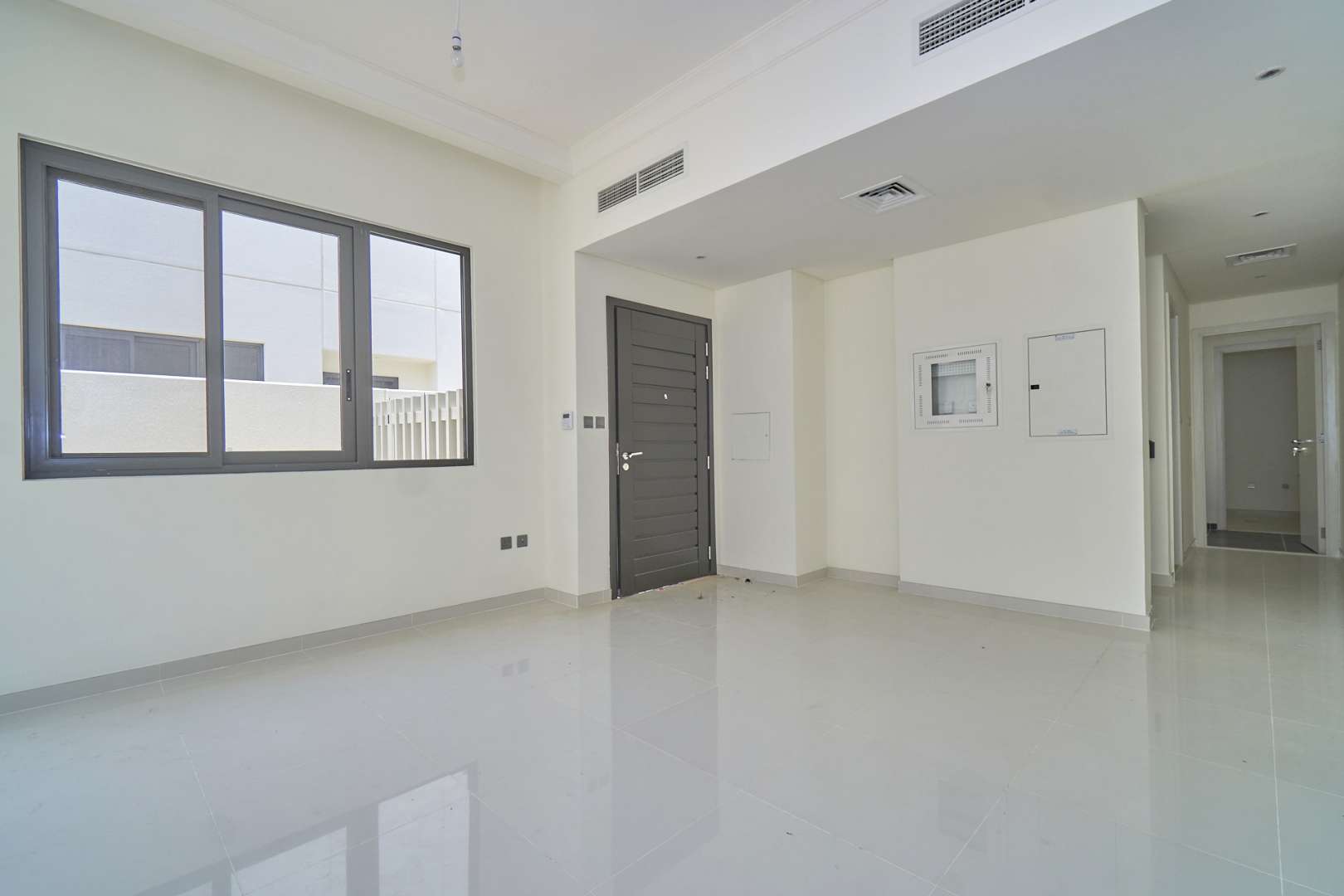 Brand new three-bedroom townhouse interior in Coursetia, Akoya Oxygen, bright living space