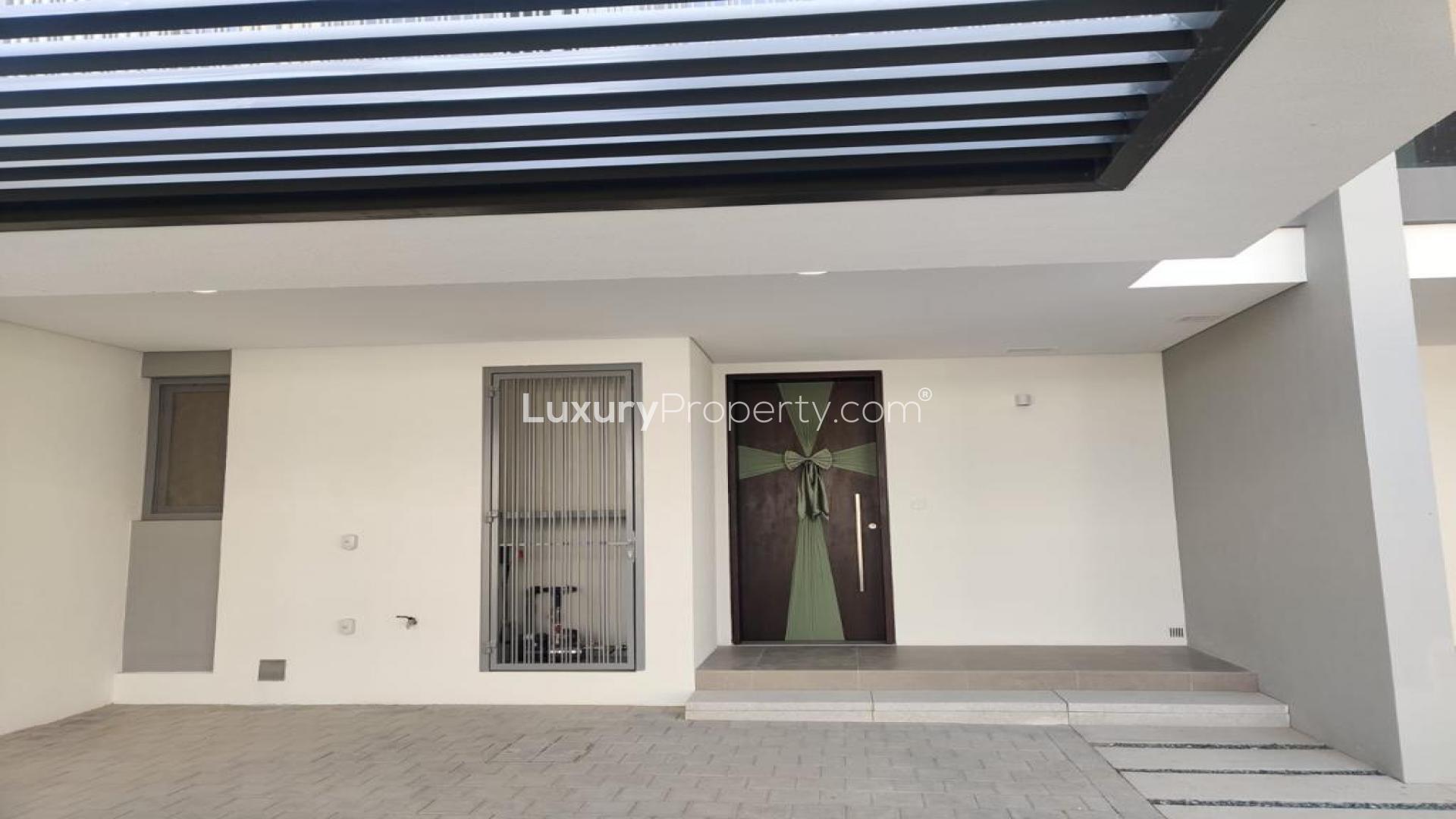 Modern townhouses in Elan, Tilal Al Ghaf, Dubai, showcasing spacious residential architecture
