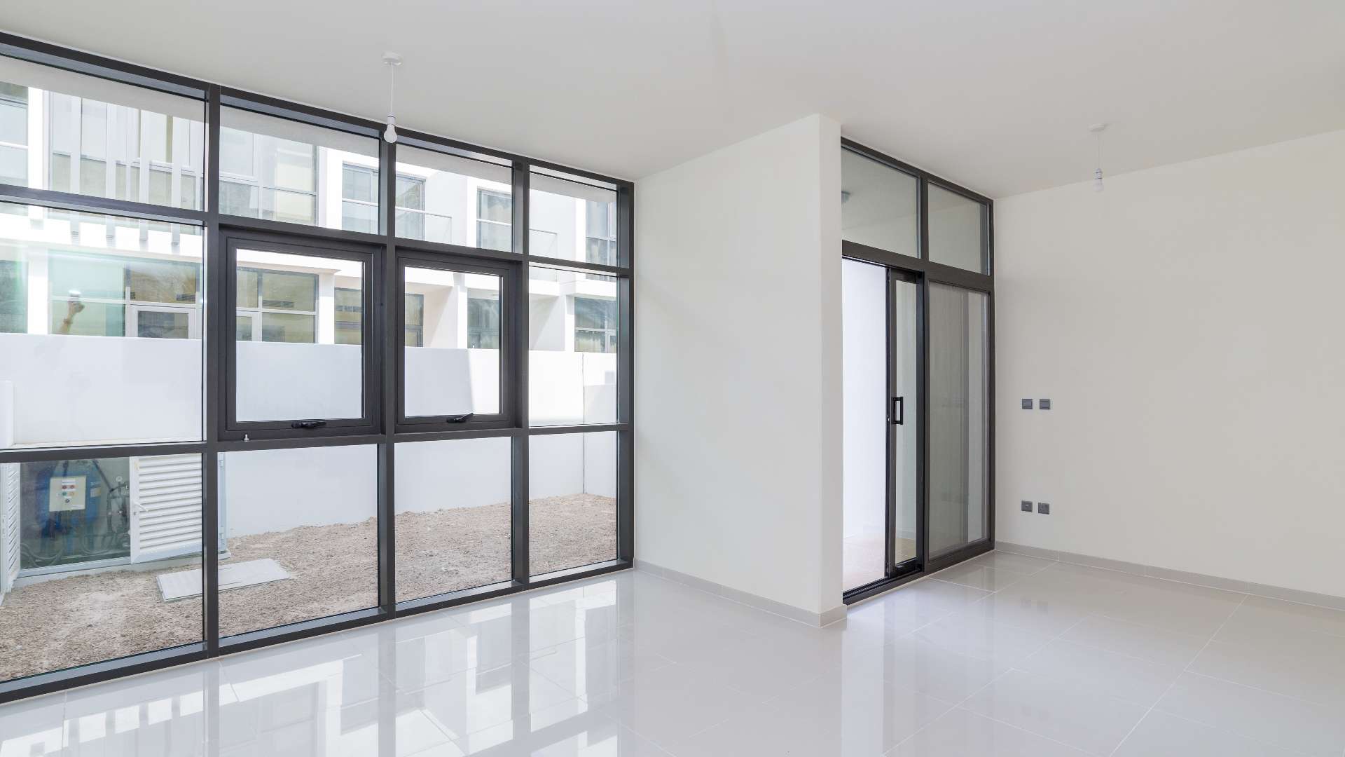 Exterior view of 3-bedroom townhouse for rent in Janusia, Damac Hills 2, Akoya Oxygen