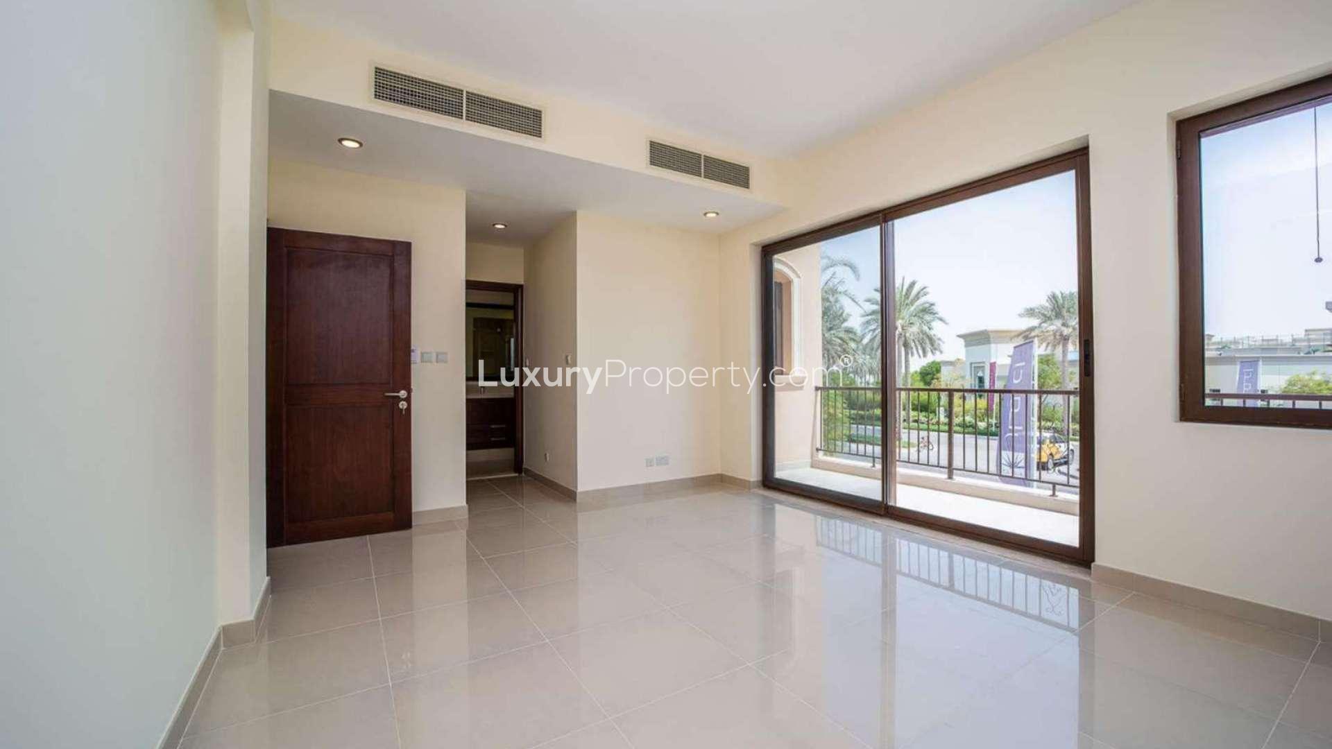 Spacious living room with large windows in 3-bedroom villa, Arabian Ranches 2, Lila