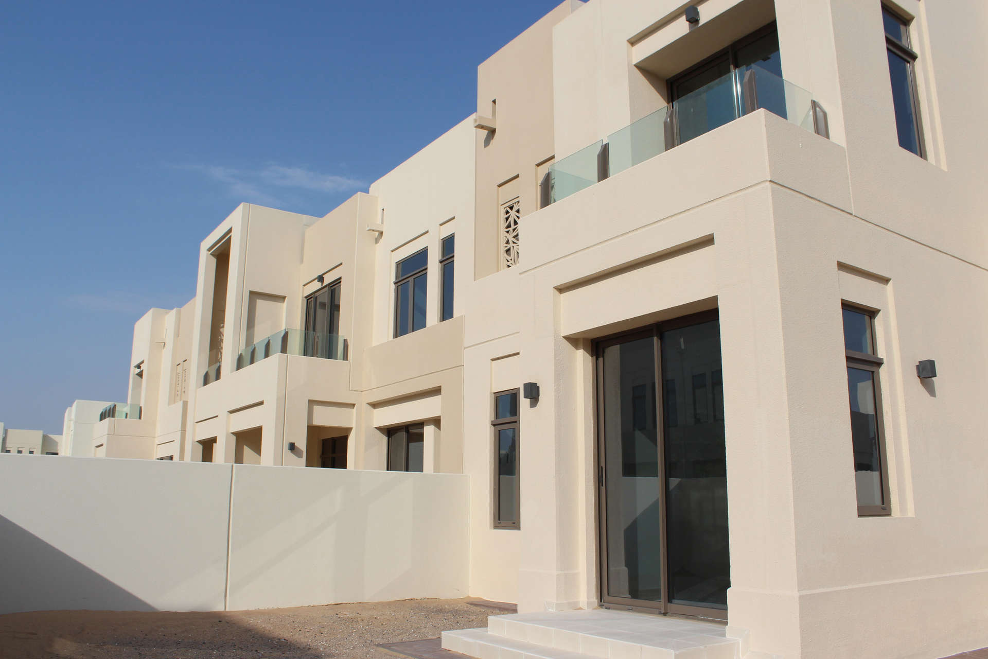 Elegant bathroom with dual sinks in Mira Oasis 3 townhouse, Reem community