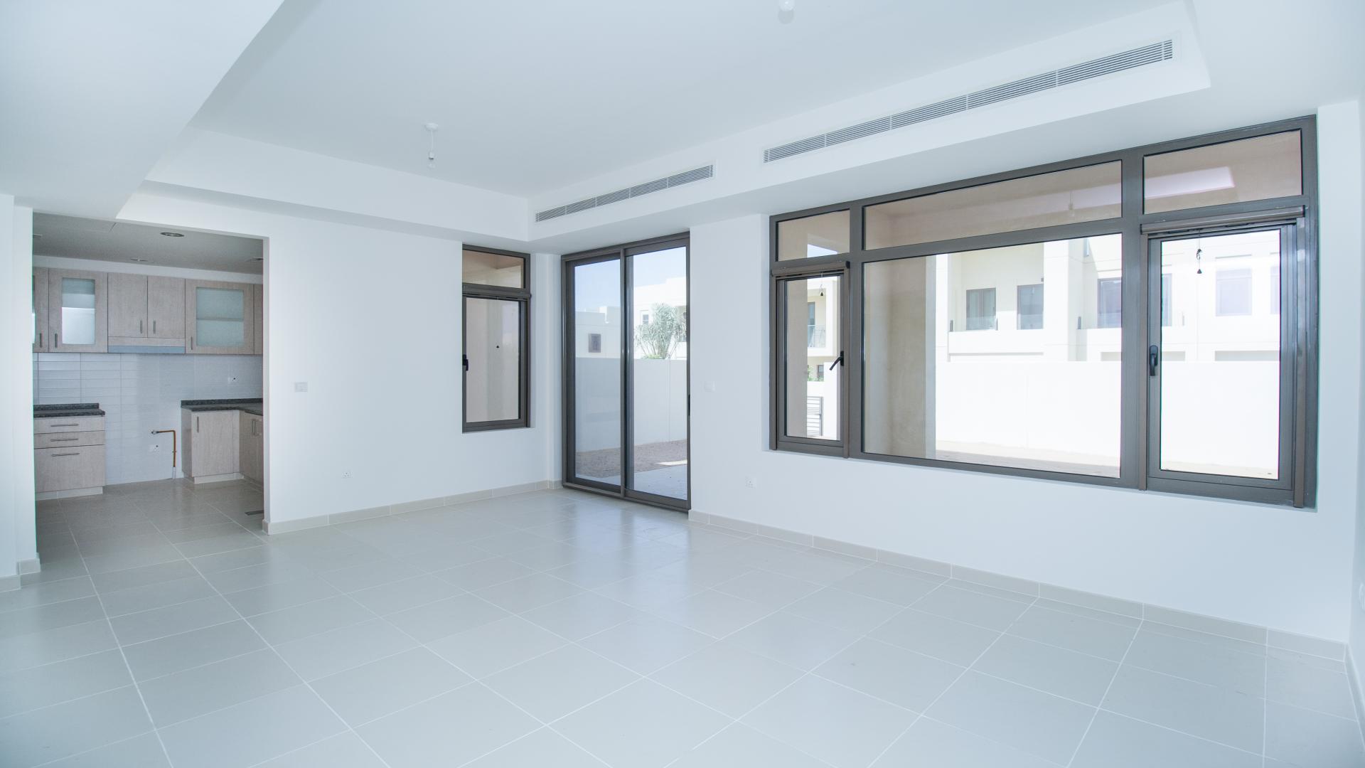 Spacious living room in 3-bedroom villa, Mira Oasis, Dubai townhouse for rent