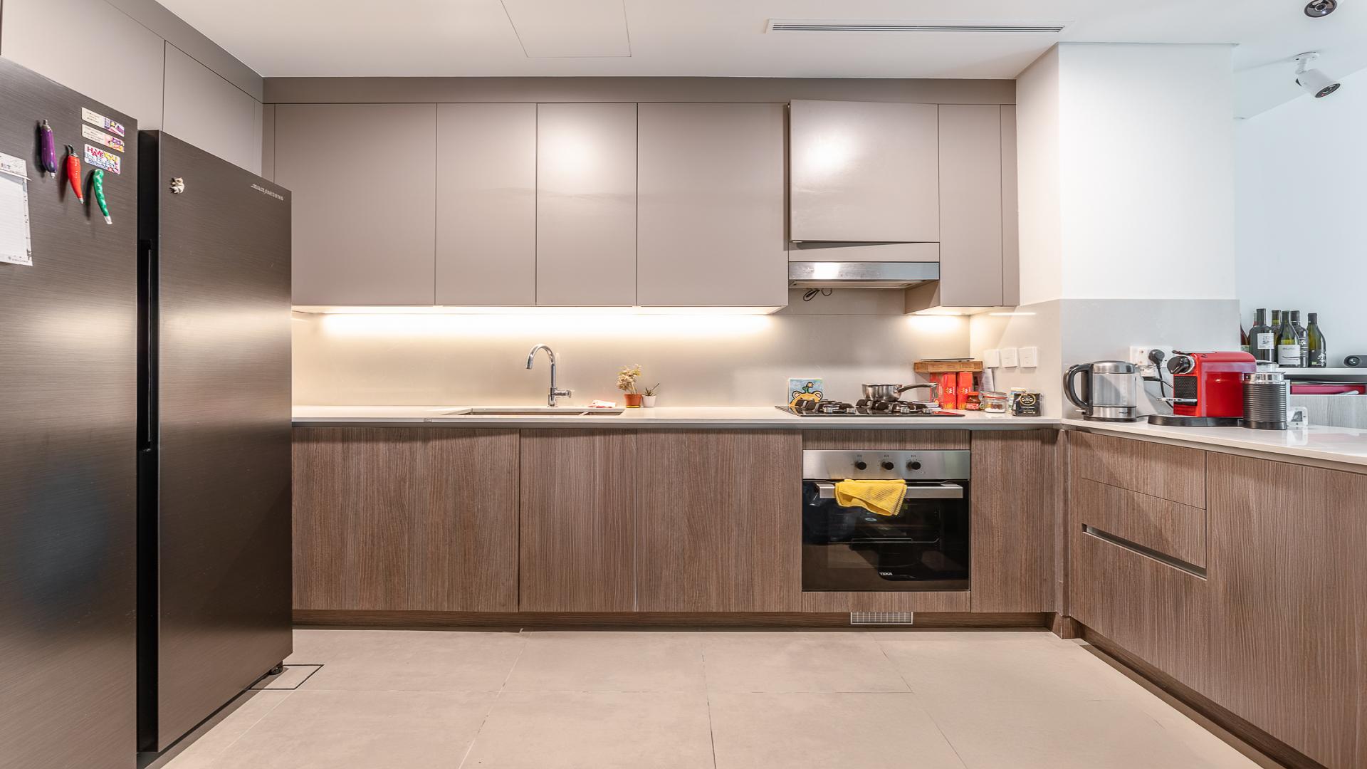 Townhouse exterior in Elan, Tilal Al Ghaf with patio and garden, available for rent