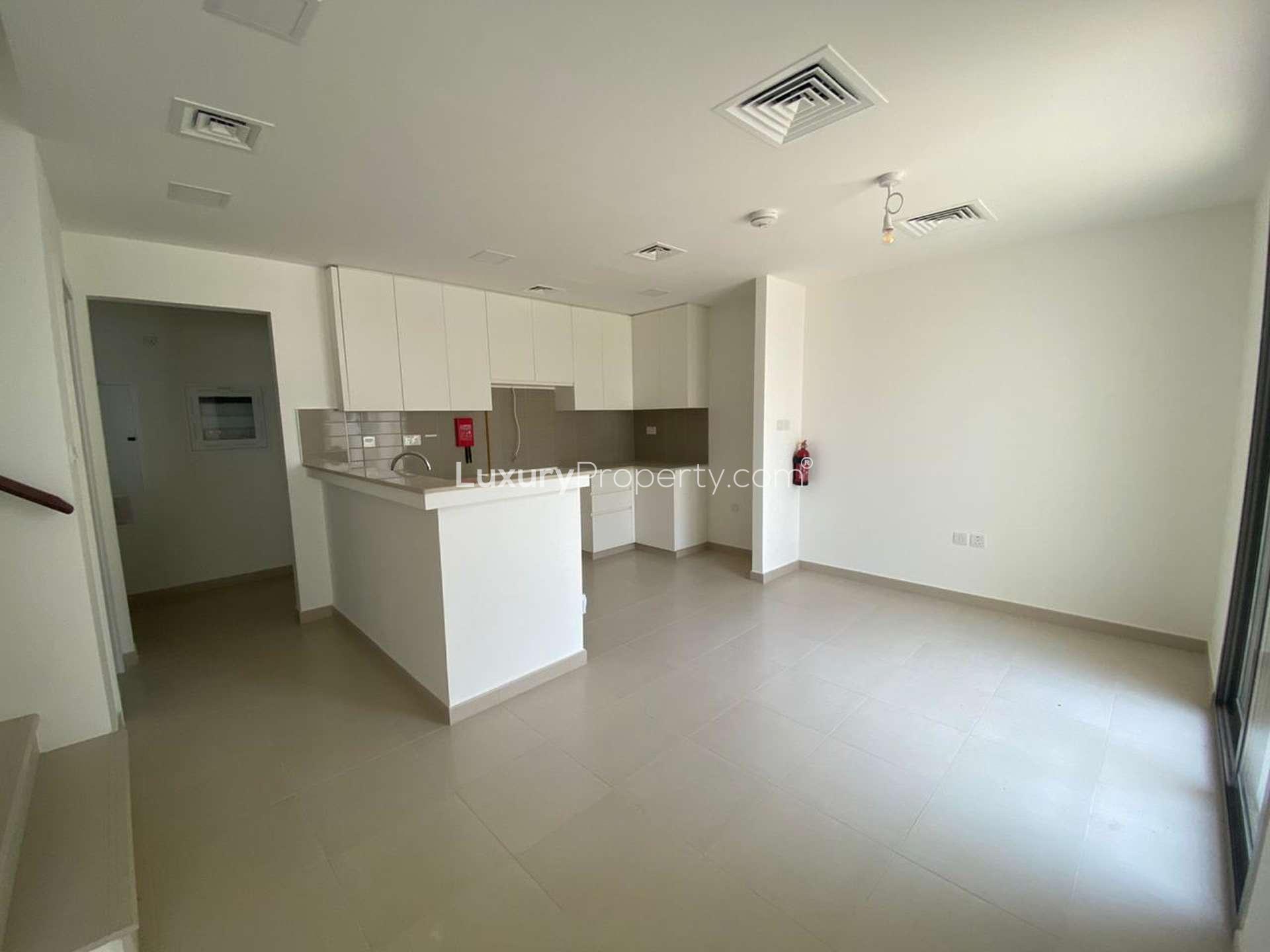 Modern bathroom in 3-bedroom townhouse, Noor Town Square, available for rent