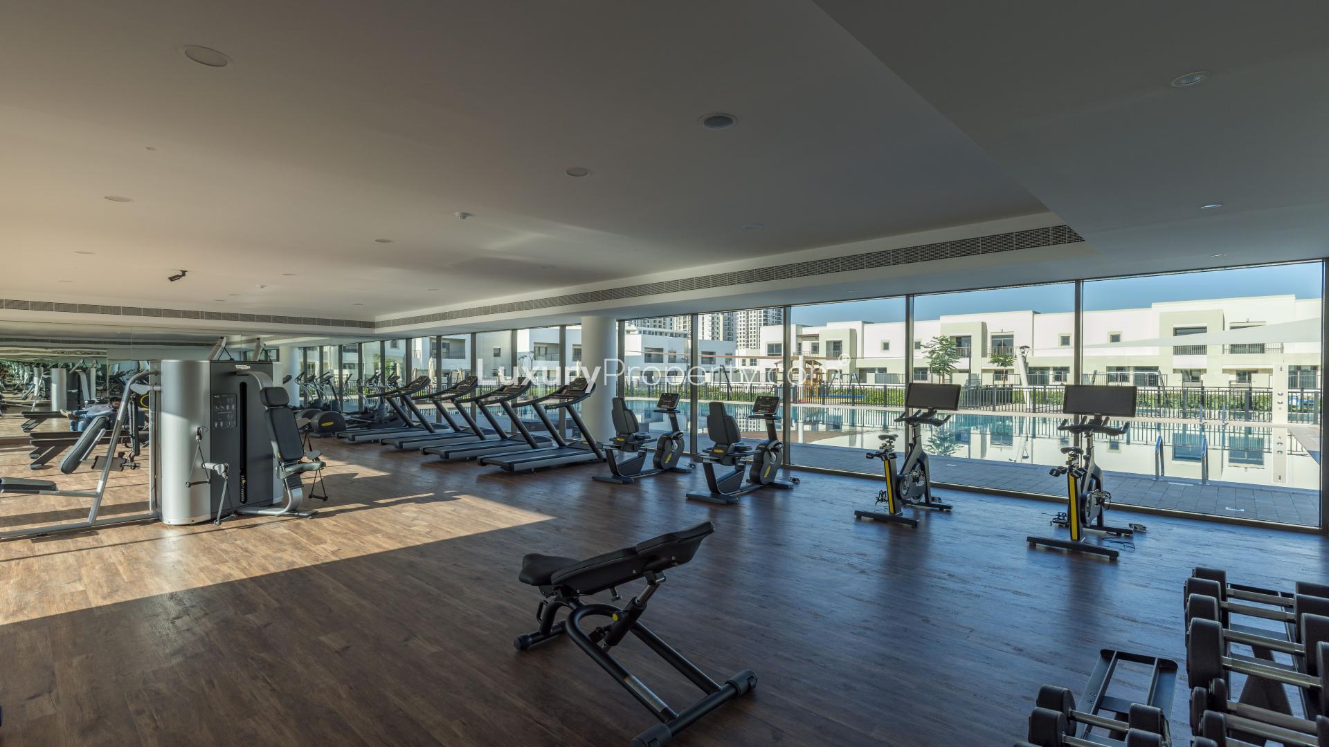 Brand new 3-bedroom townhouse exterior in Sama, Town Square, for rent