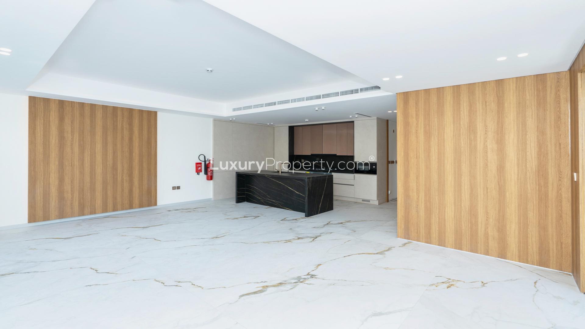 Modern townhouse interior with marble floors in Jasmine Lane, Jumeirah Golf Estates