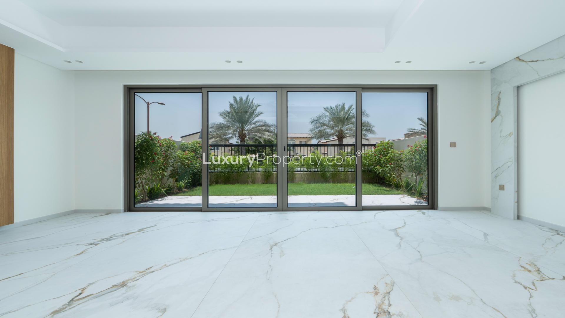 Modern kitchen in stylish Jumeirah Golf Estates townhouse, Jasmine Lane, available for rent