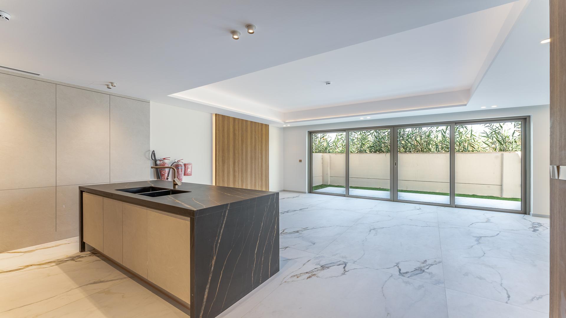 Exterior view of 3-bed townhouse for rent in Jasmine Lane, Jumeirah Golf Estates