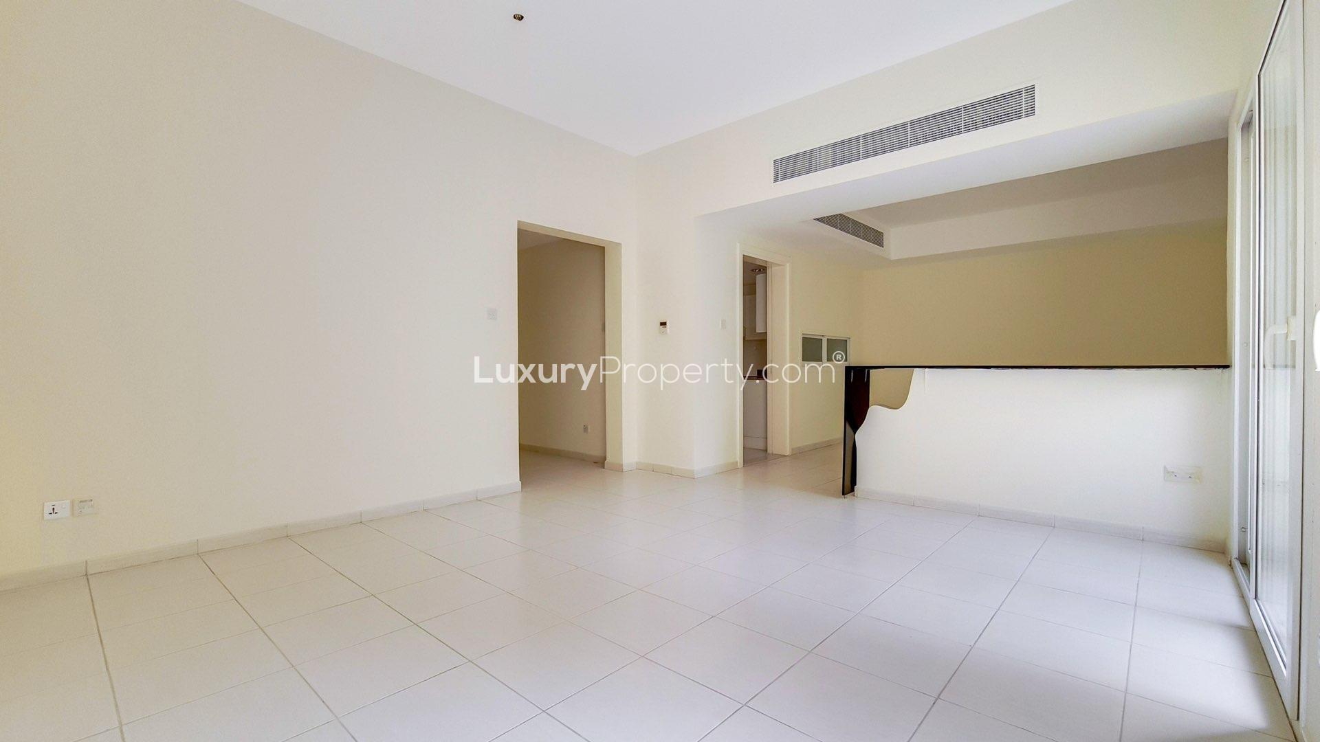 N/A,Partially upgraded living room in 3-bedroom villa for rent, The Springs, Type 1M