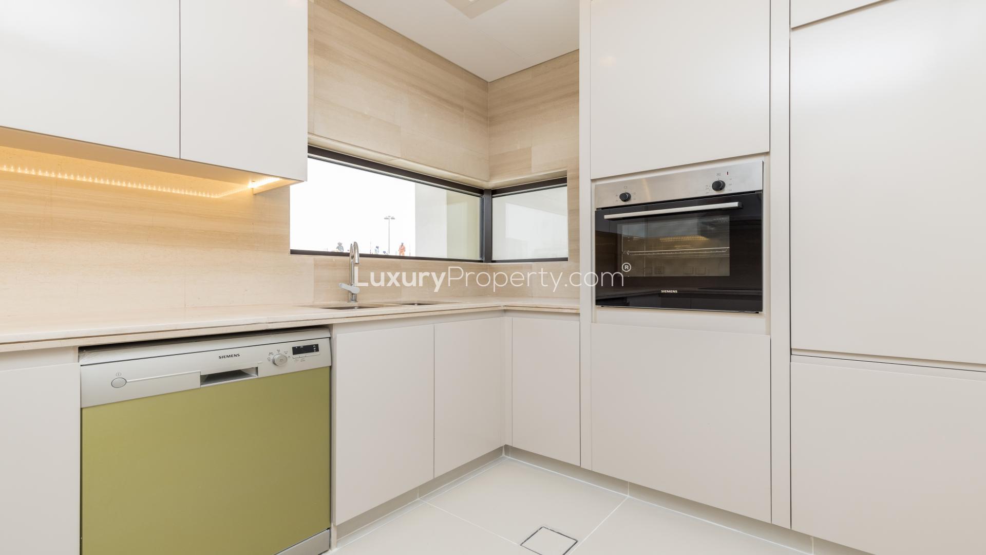 Modern kitchen in brand new villa for rent, Trevi, Damac Hills