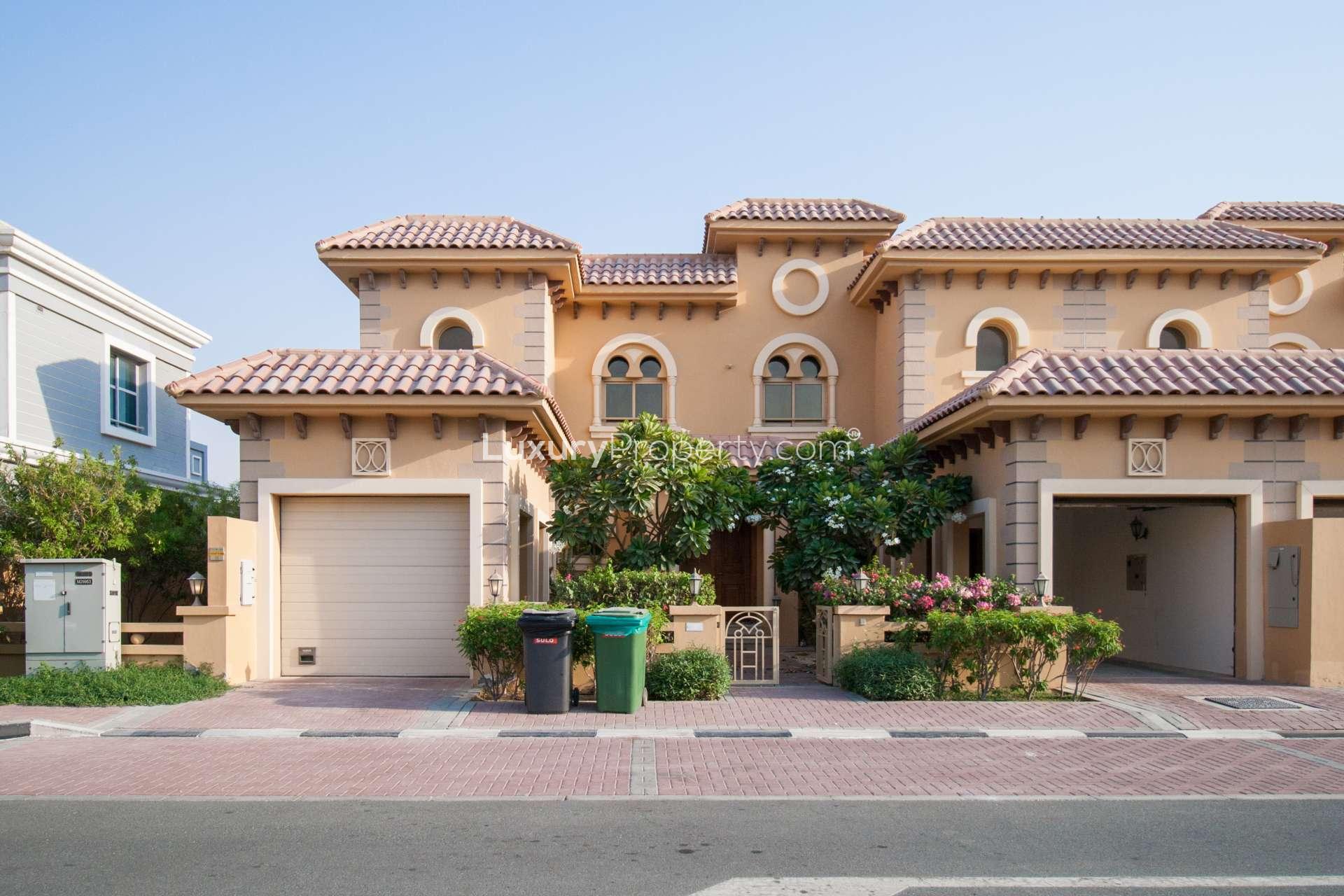 Interior view of spacious villa with staircase in Falcon City of Wonders, Western Residence South